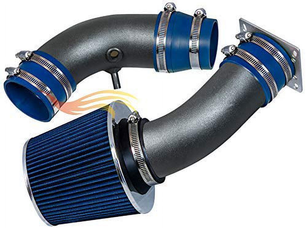 RW SERIES - MATTE BLACK PIPE BLUE - SHORT RAM INTAKE Compatible For 95-97 Compatible Ford Ranger/MAZDA B2300