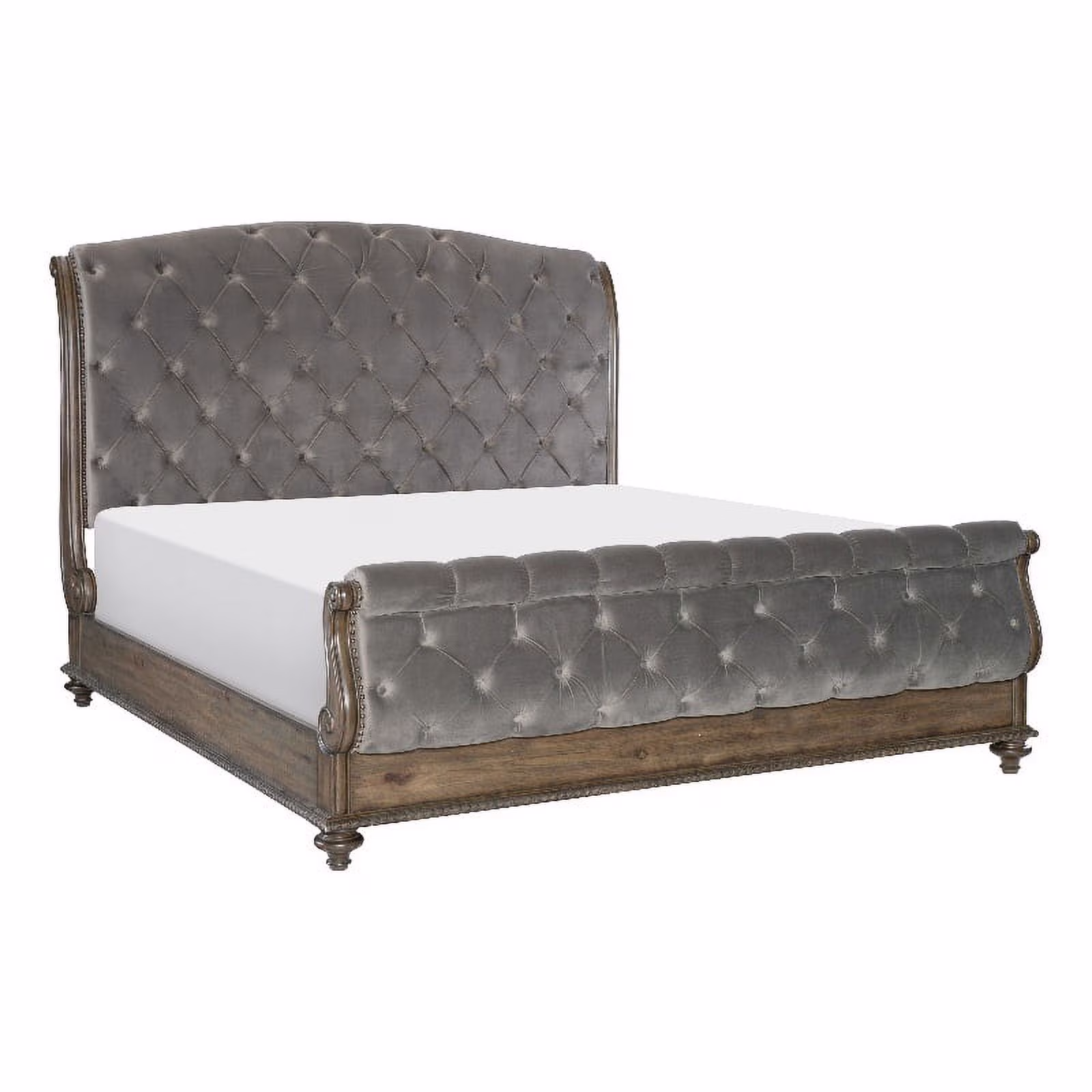 Bowery Hill Rachelle California King bed in Weathered Pecan/Gray