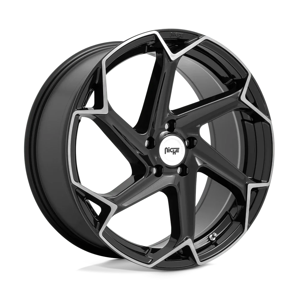 Niche M255 Flash 20X9 5X115 18Et 72.5Cb Gloss Black Brushed Wheel