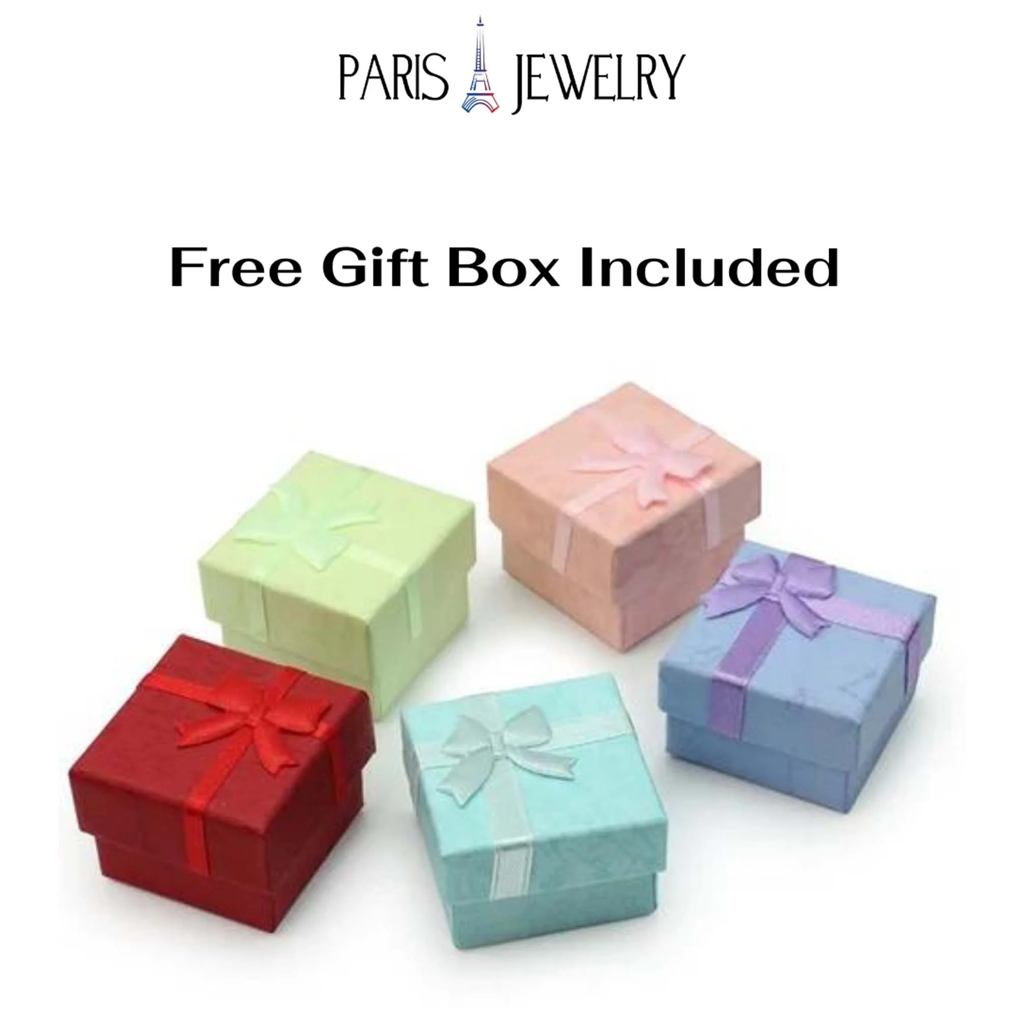 Paris Jewelry 24k White Gold Plated 2Ct Created Blue Sapphire, Emerald & Ruby 3 Pair Round Stud Earrings