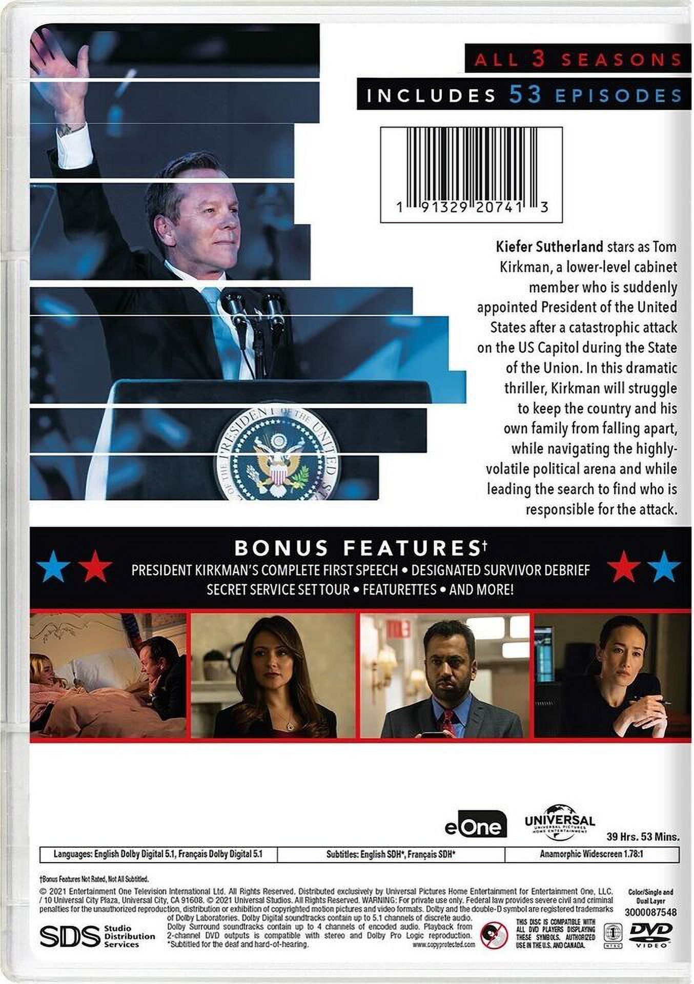 DESIGNATED SURVIVOR The Complete Series (19 Disc Set) Seasons 1-3 D V D