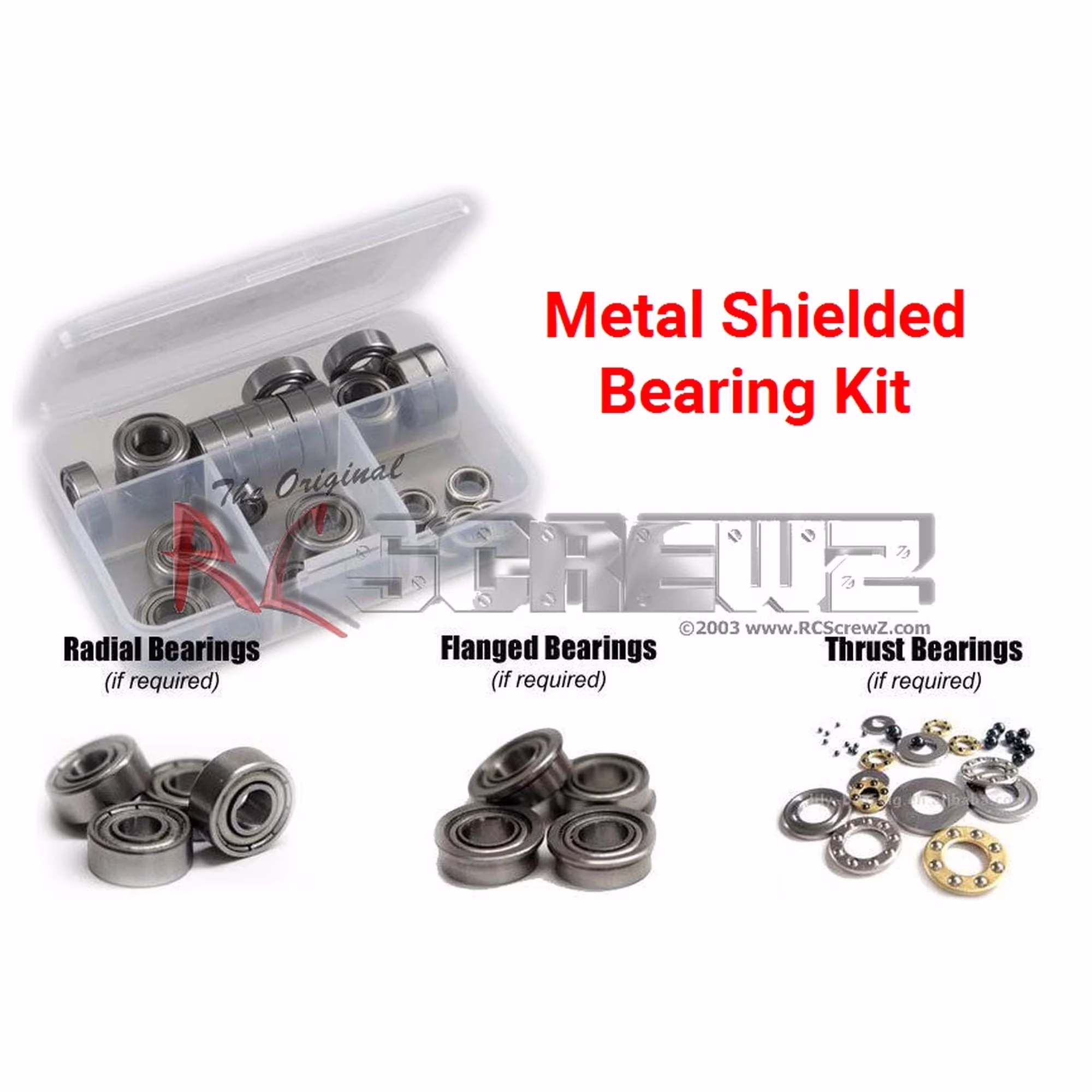 RCScrewZ Metal Shielded Bearing Kit hpi038b for HPI Racing MT2 G3 Nitro #10411 RC Car - Complete Set