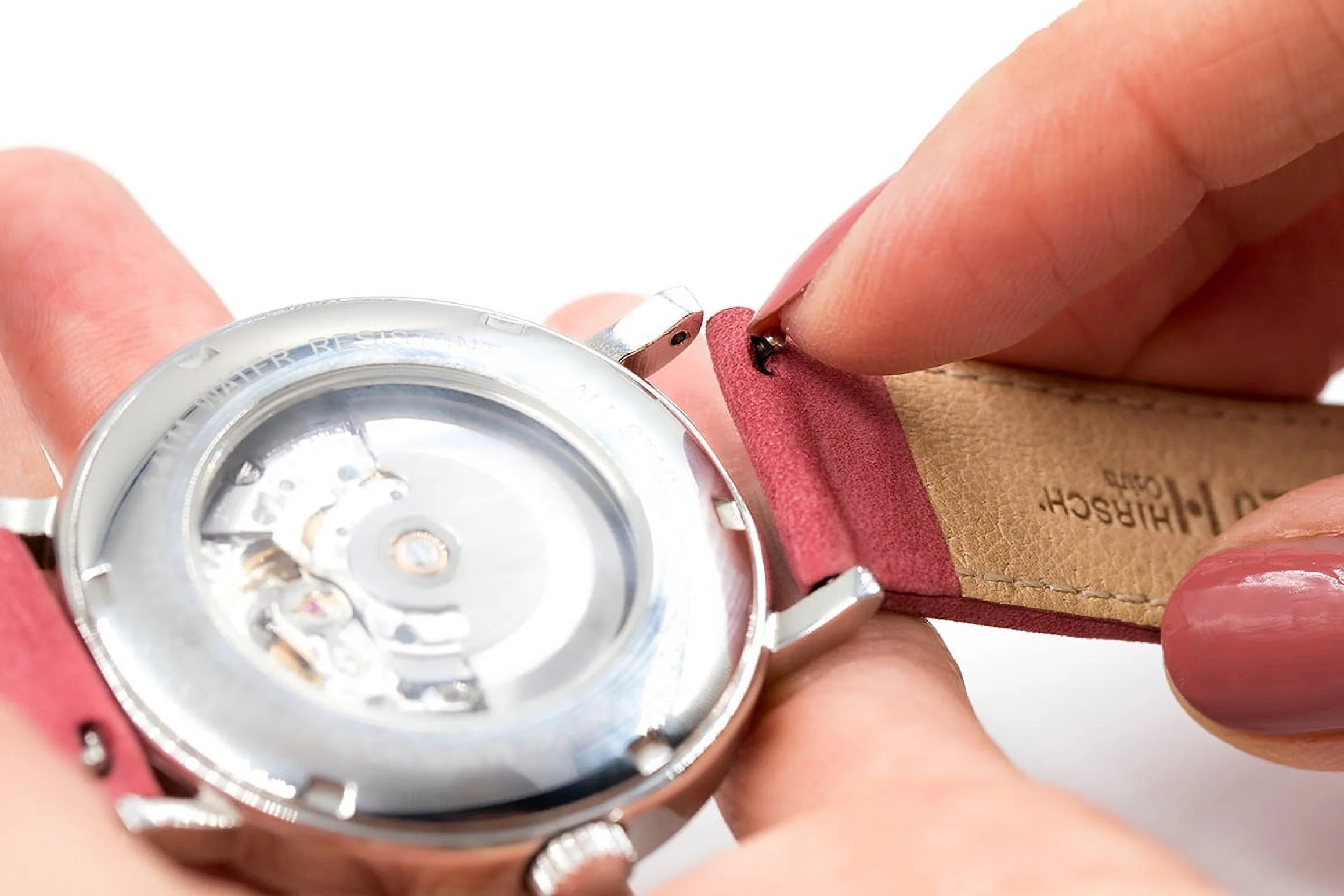 Hirsch Carbon Leather Watch Strap - Black - L - 18mm - Water Resistant