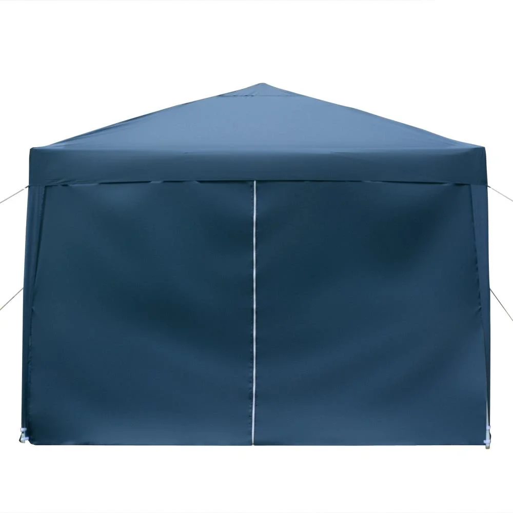 BaytoCare  10'x10' Pop up Wedding Party Tent Folding Canopy W/4 Sides Blue