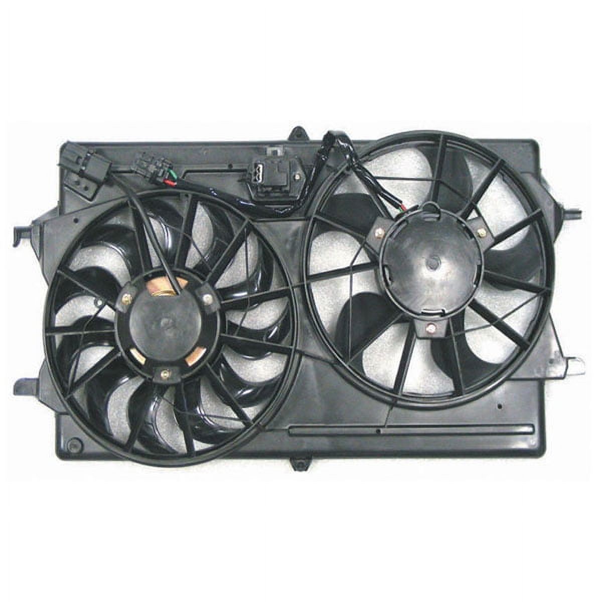 TYC For 03-04 Focus 2.0L w/AC Dual Radiator AC Condenser Cooling Fan Motor Assy