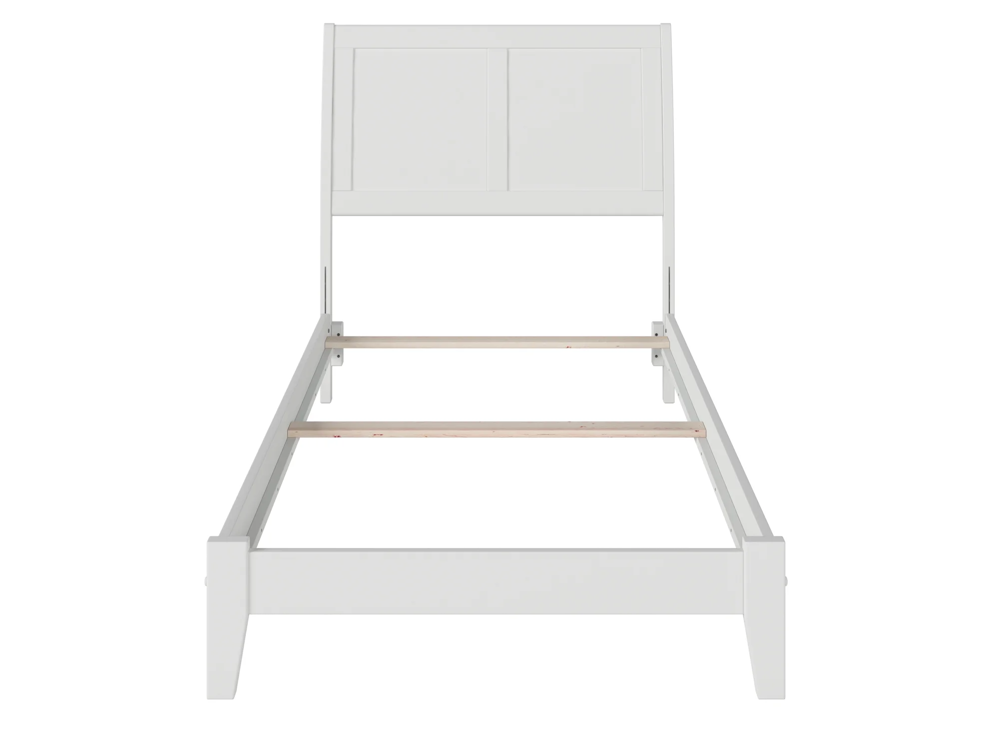 Portland Twin Traditional Bed in White