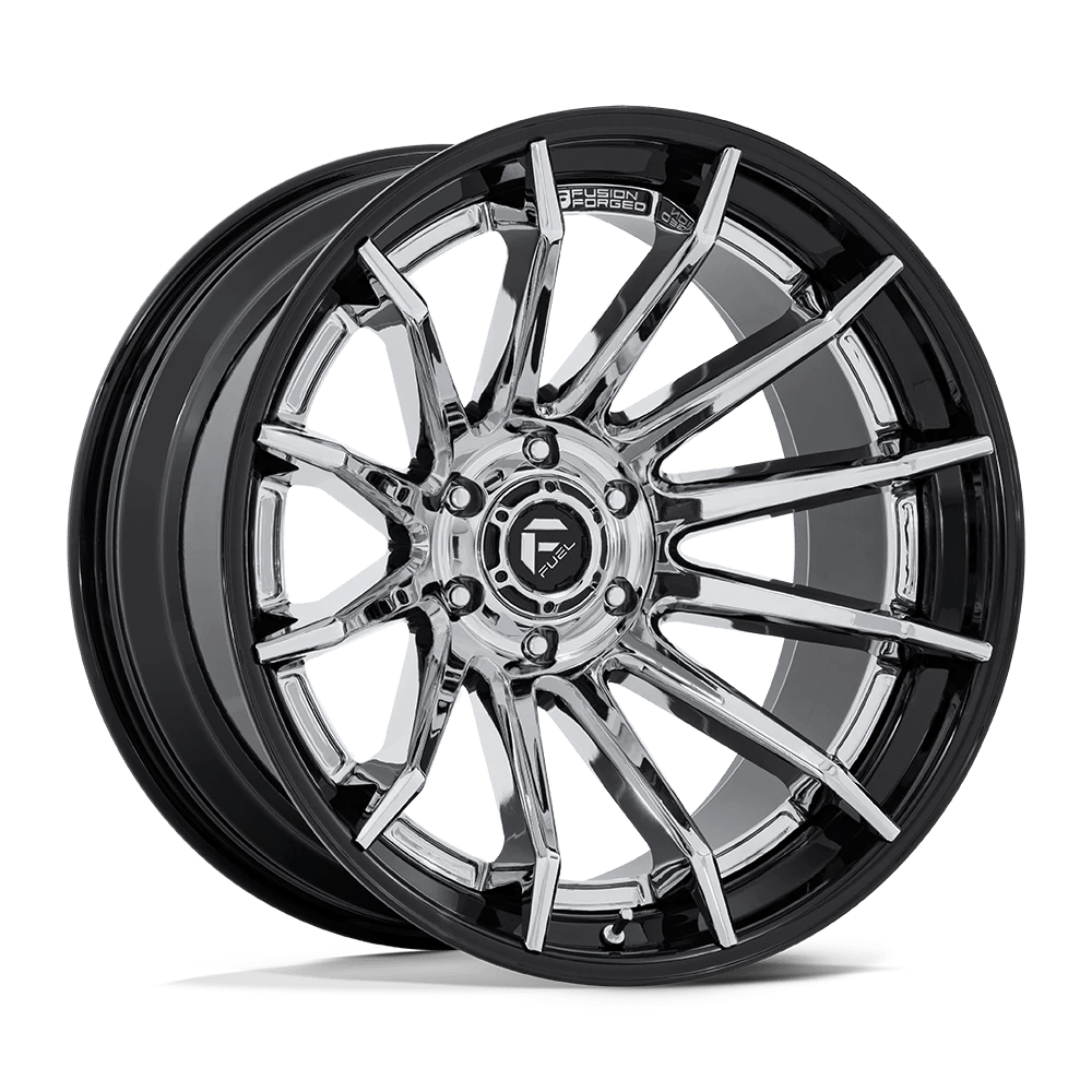 22x12 Fuel FC403 Burn Chrome W/ Gloss Black Lip FORGED Wheel 6x5.5 (-44mm)