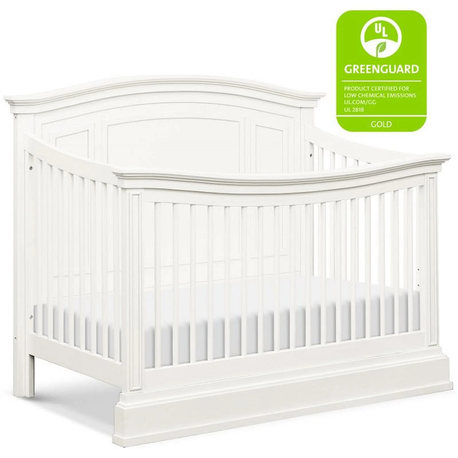 Namesake Durham 4-in-1 Convertible Crib with Toddler Bed Conversion Kit in Warm White