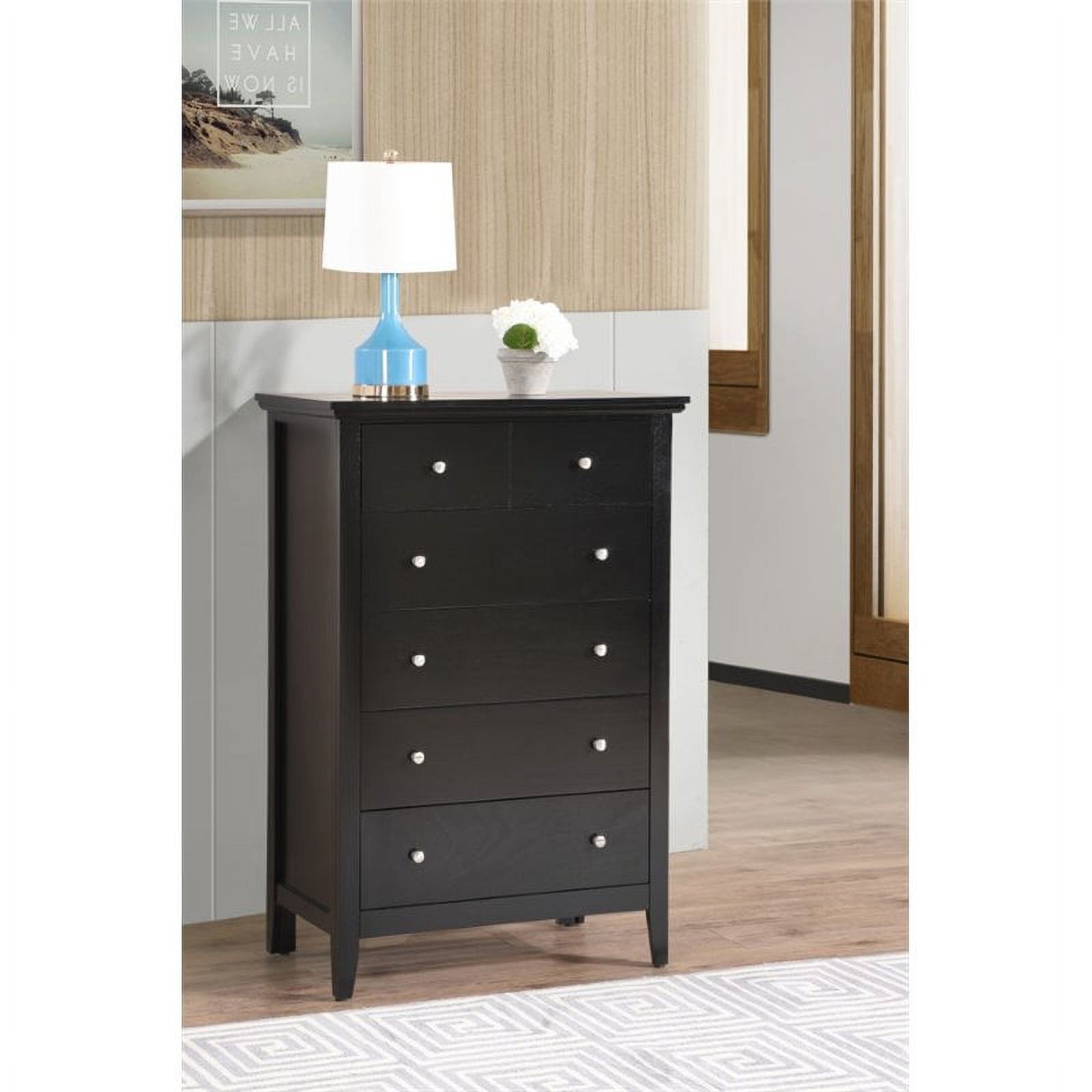 Home Square 3-Piece Set with Full Bed 5-Drawer Chest and 3-Drawer Nightstand