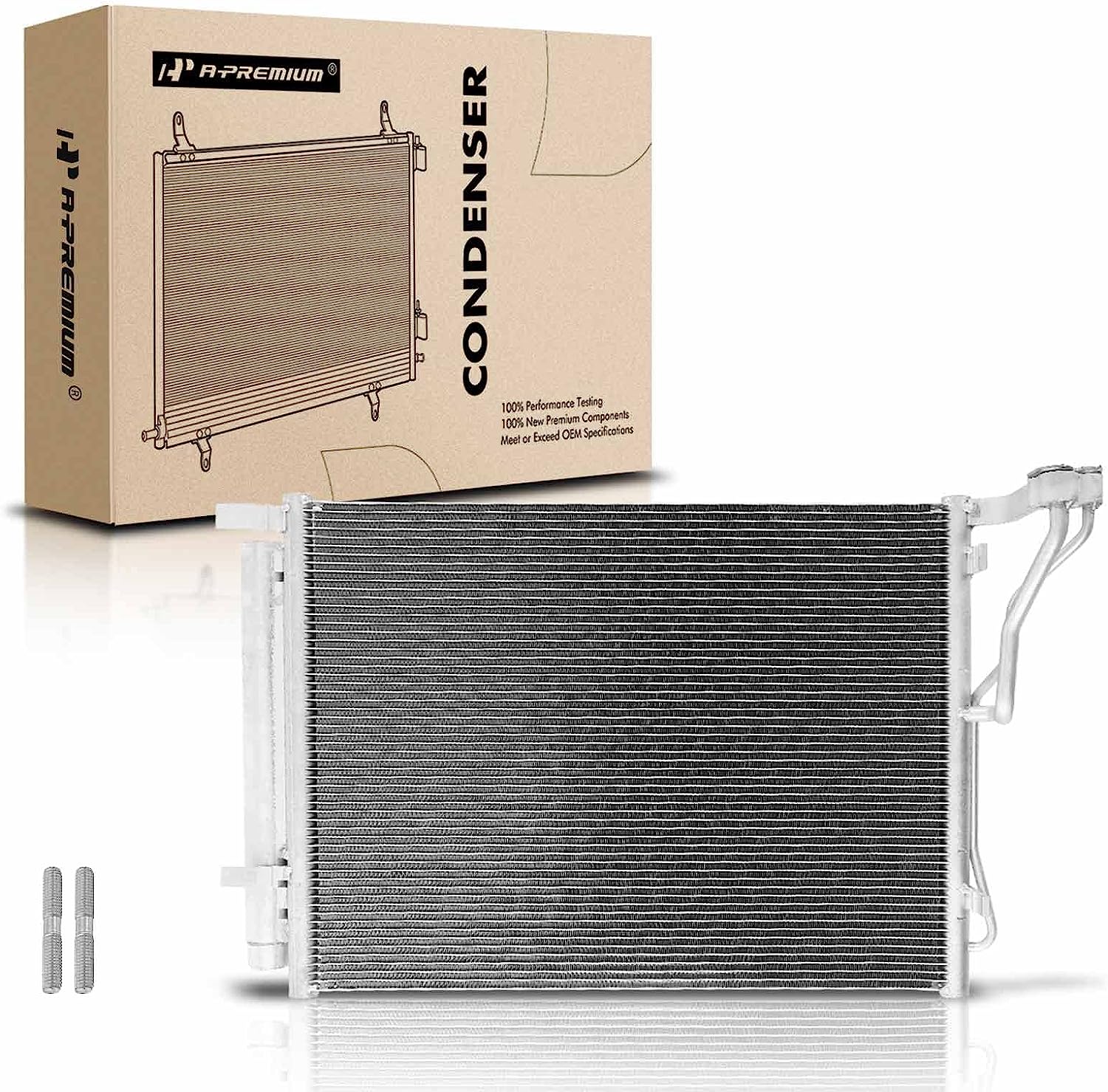 A-Premium Air Conditioning A/C Condenser Compatible with Hyundai Sonata 2011-2014 & Kia Optima 2011-2015, L4 2.0L, Replace# 3985, 976063Q000