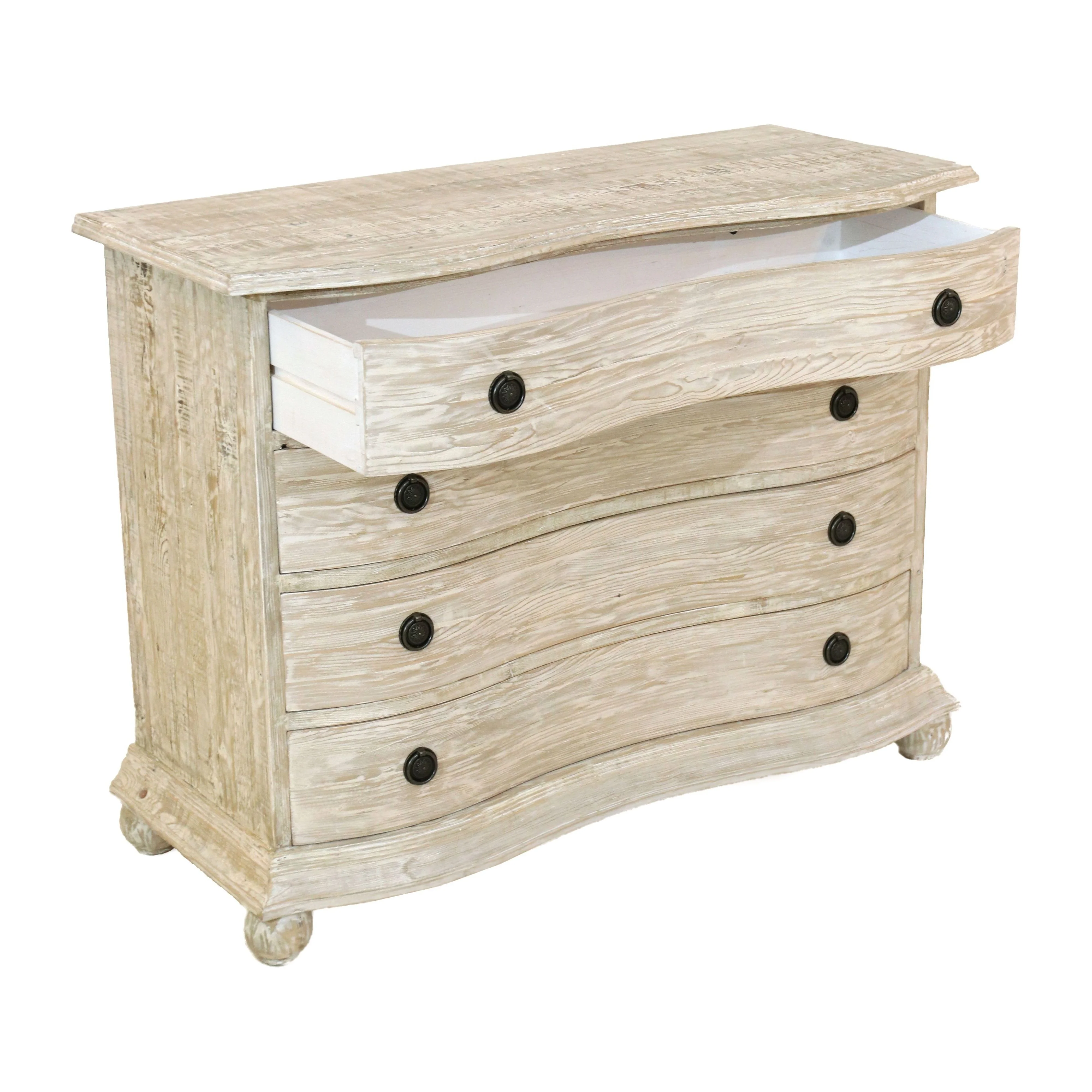 Palm Harbor 49-inch Reclaimed Pine Bowfront Chest of Drawers