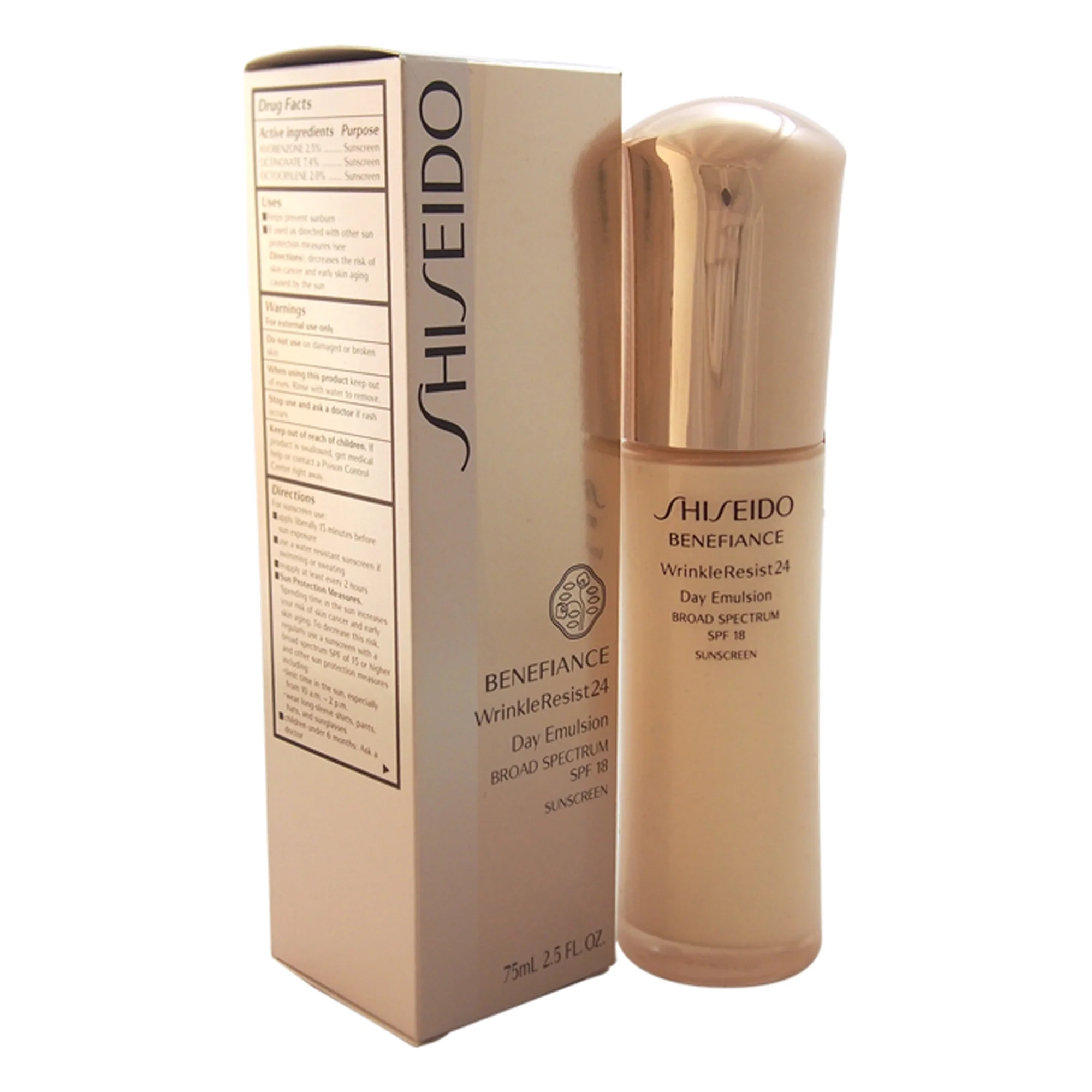 Shiseido Benefiance Wrinkle Resist 24 Day Emulsion SPF 15, 2.5 Oz