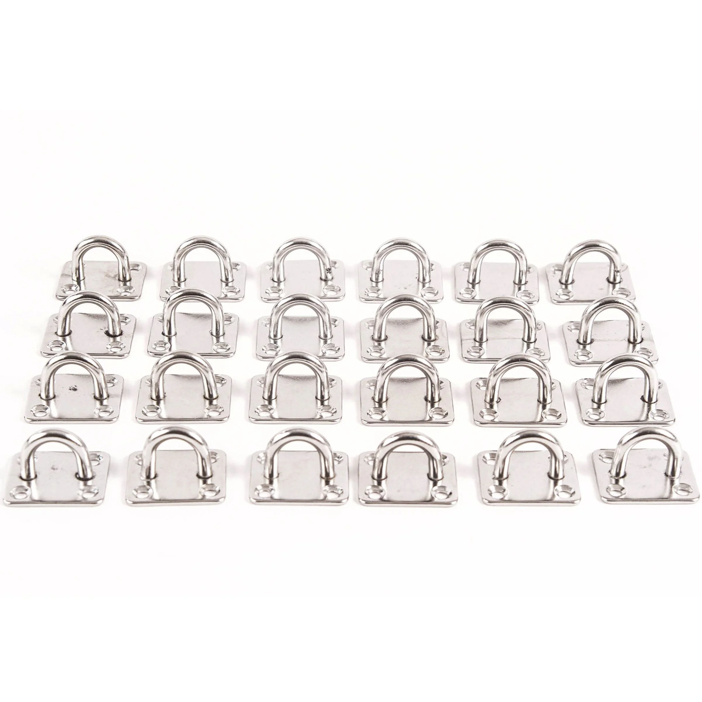 Red Hound Auto 24 Stainless Steel 316 6mm Square Eye Plates 1/4 Inches Marine SS Pad Boat Rigging