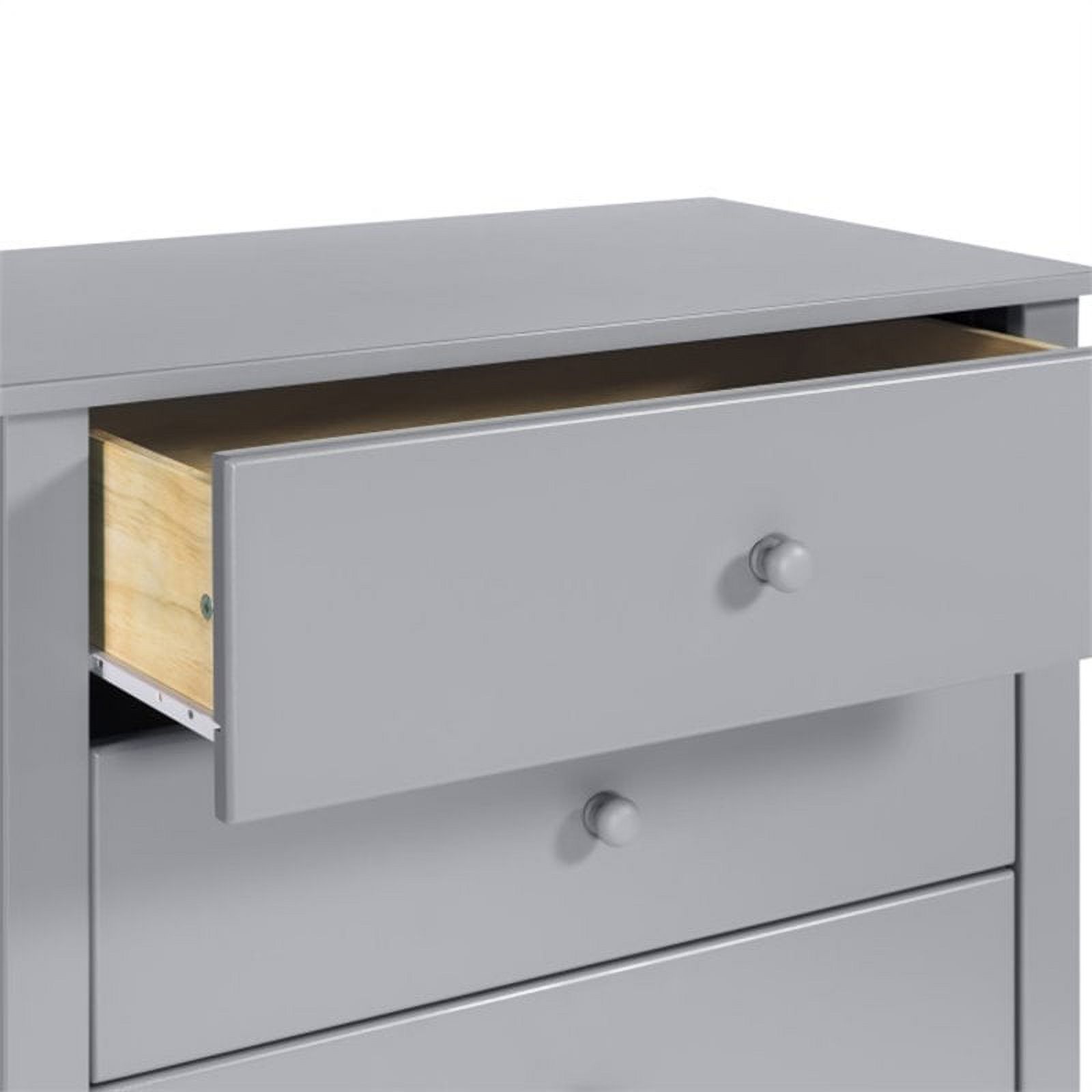 4-in-1 Convertible Crib and Dresser with Removable Changing Tray Set in Gray