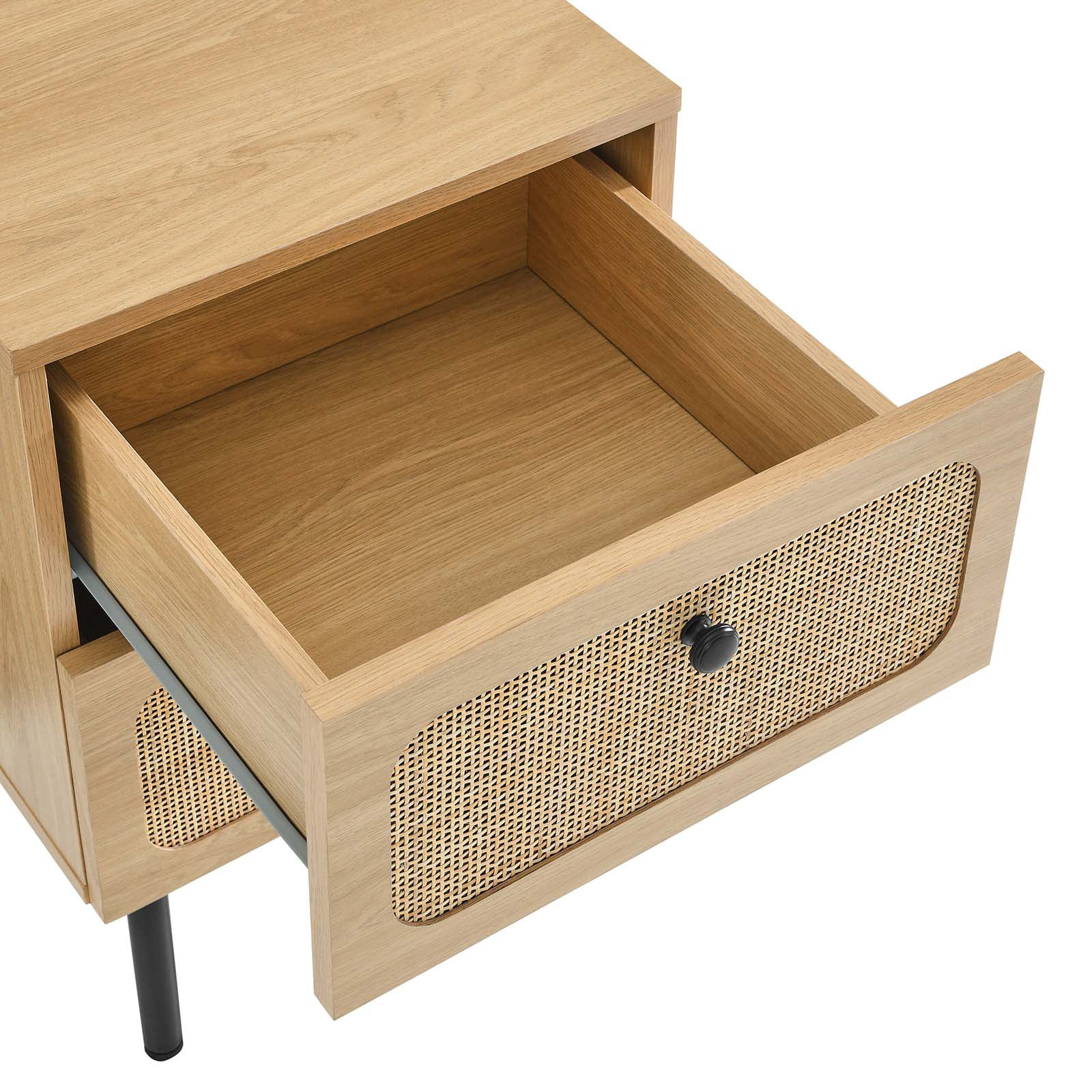 Modway Chaucer 2-Drawer Nightstand in Oak