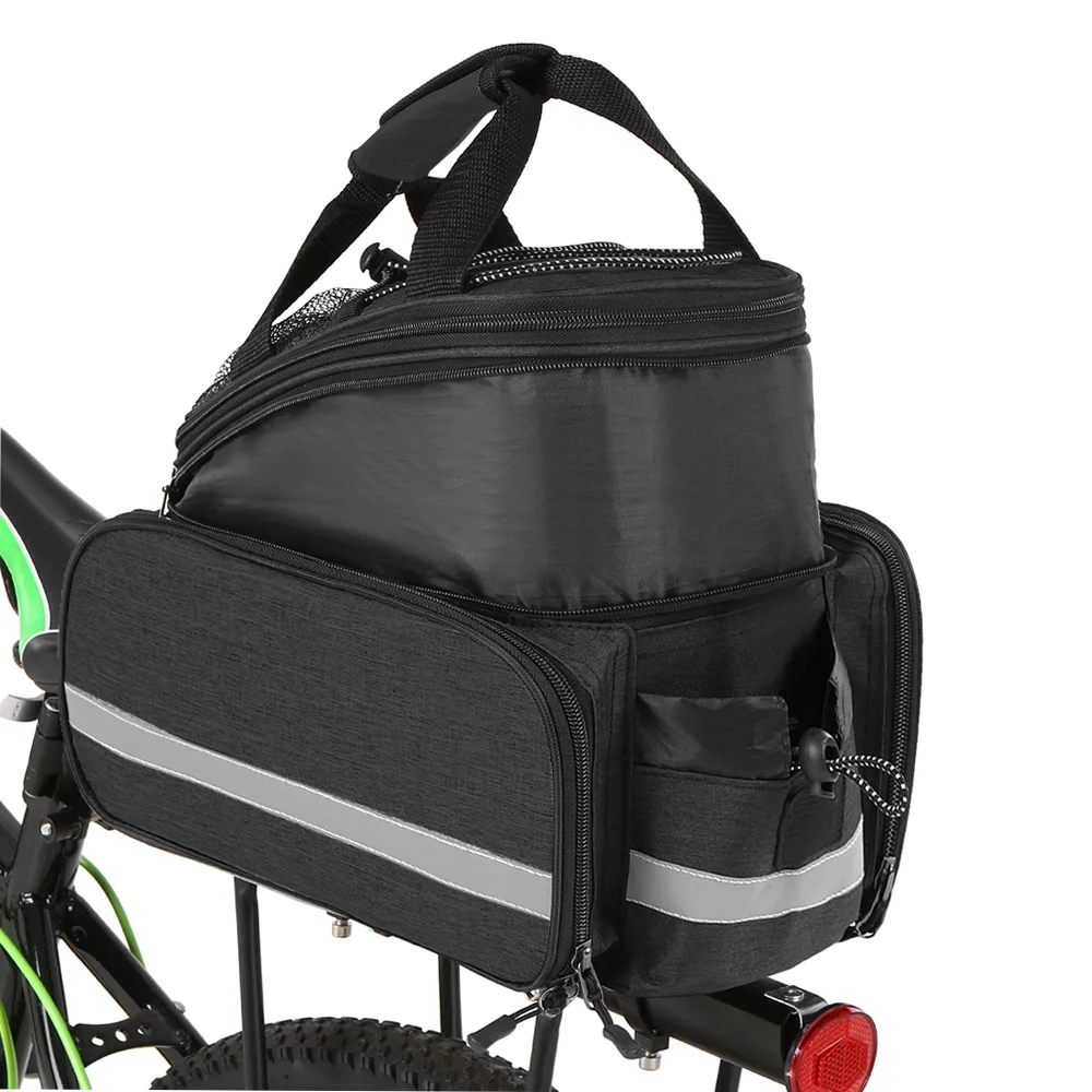 Rear Seat Bag Multifunction Expandable Waterproof MTB Pannier Bag Bike Rack Bag With Rain Cover