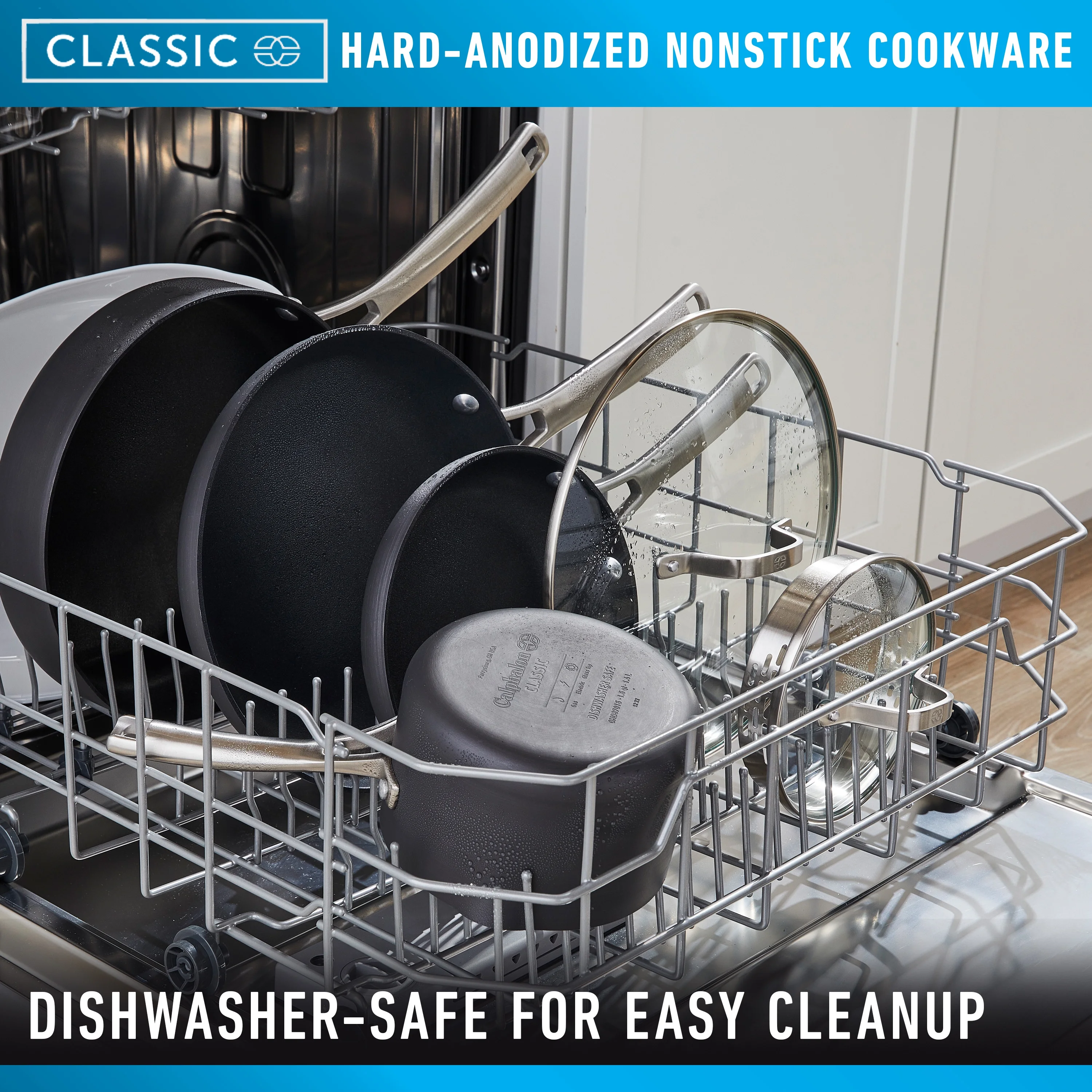 Calphalon Classic AquaShield Nonstick Cookware, 12-Inch Cooking Pan with Lid