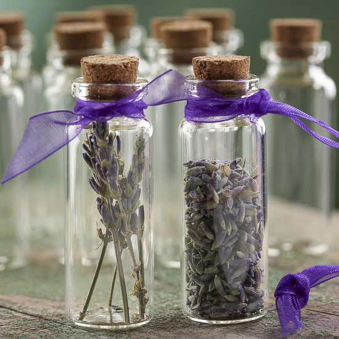 Clear Glass Container Bottles 48 Pack Versatile Tall and Elegant with Cork Stoppers