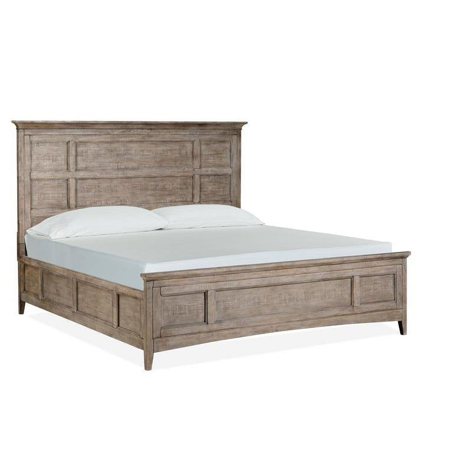 Bowery Hill Contemporary King Panel Bed with Regular Rails in Mahogany