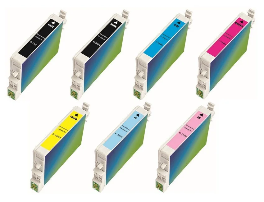 PrinterDash Replacement for Stylus Photo R200/R300/RX500/RX600/RX620/RX640 Inkjet Combo Pack (2-BK/1-C/M/Y/LC/LM) (C13T04812B1CMYPCPM)