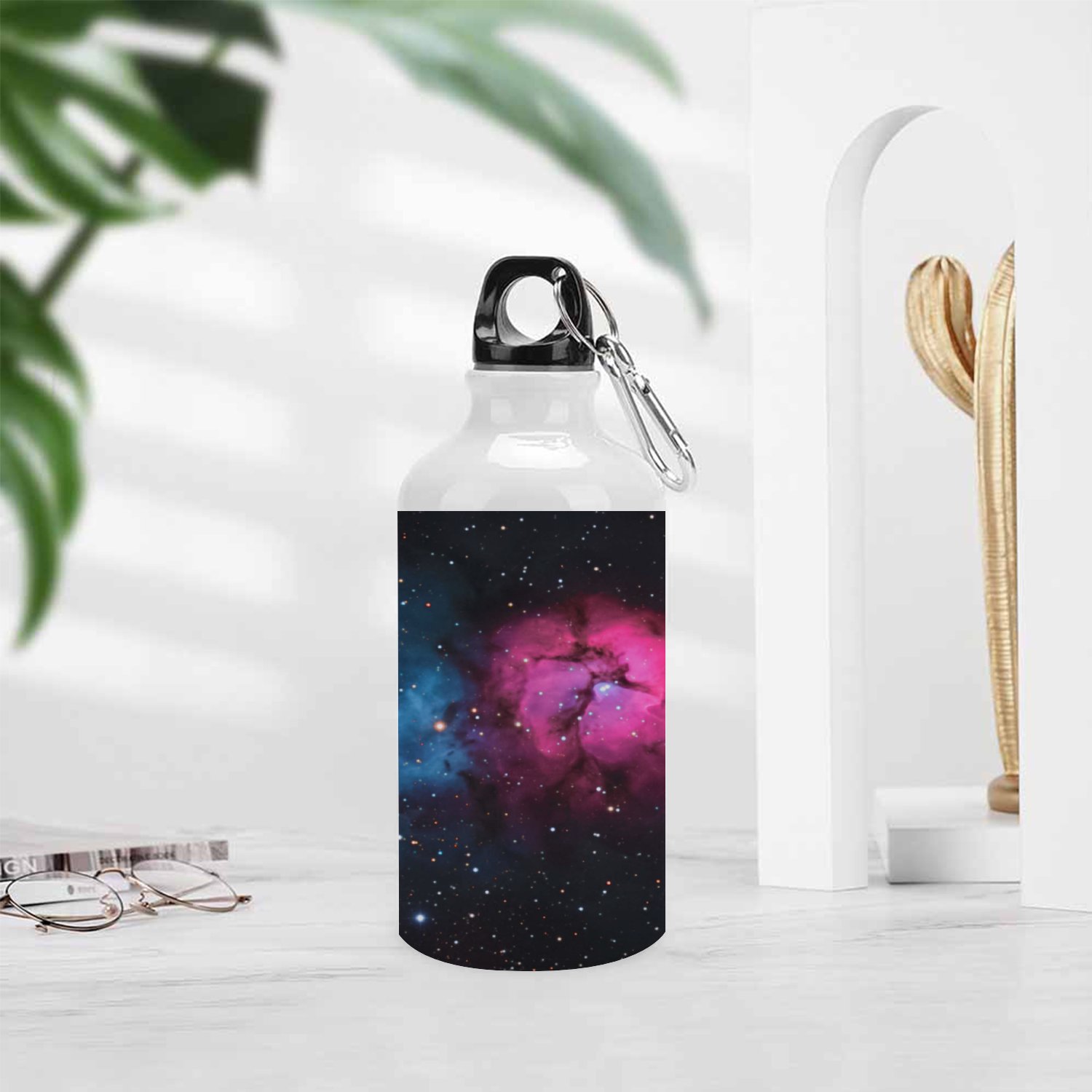 GZHJMY Sports Water Bottles, Trifid Nebula in Sagittarius Constellation with Galaxy Large Capacity Aluminium Portable Leakproof Lightweight Drink Bottles for Fitness and Outdoor Enthusiasts