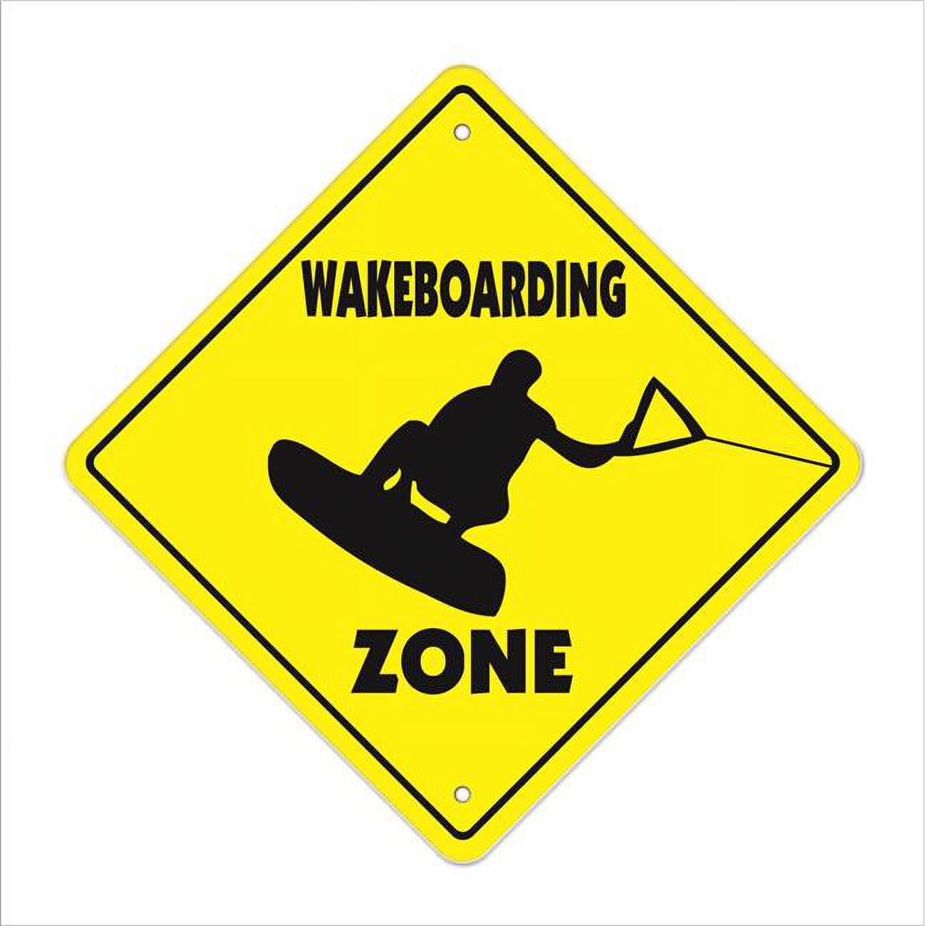 14 x 14 in. Wakeboarding Crossing Zone Xing Sign