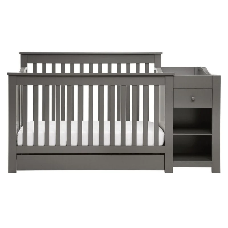DaVinci Piedmont 4-in-1 Crib and Changer Combo in Slate