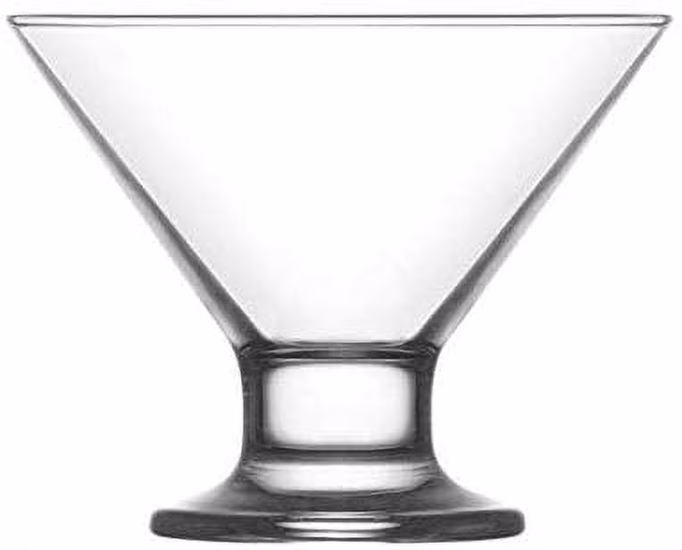 Madison - Clear Glass Footed Ice Cream Dessert Bowls | For Ices, Pudding, Fruit, and More – 5.5 Ounce Dessert Cups – Set Of 6 Thick Glass Serving Dishes