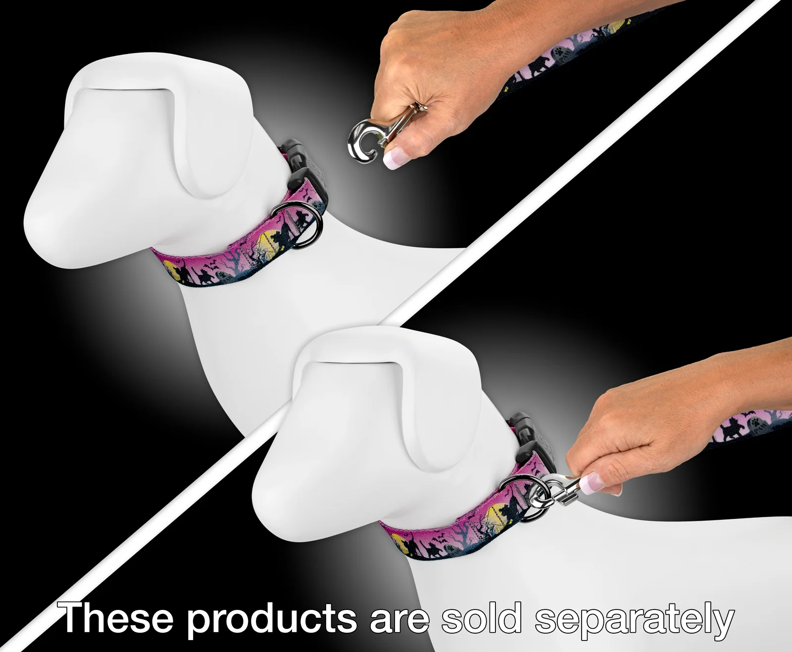 Country Brook Design® 5/8 inch Graveyard Gunmetal Dog Leash - 6 Foot