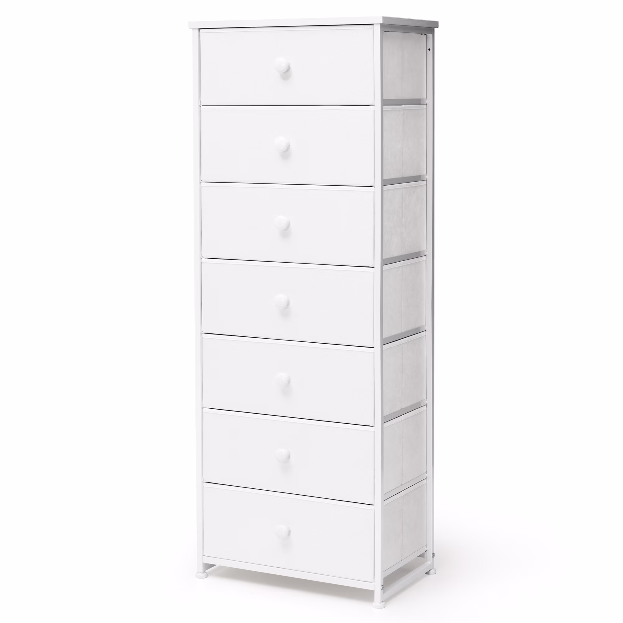 Crestlive Products White 7 Drawers Vertical Dresser Storage Tower Chest