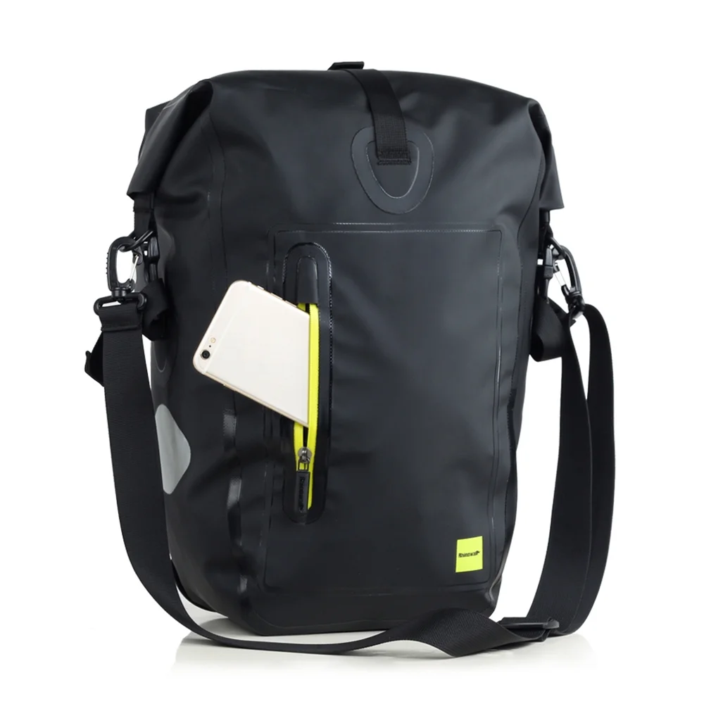 25L Waterproof Bike Rear Rack Pannier Bag Cycling Rear Seat Bag Shoulder Bag