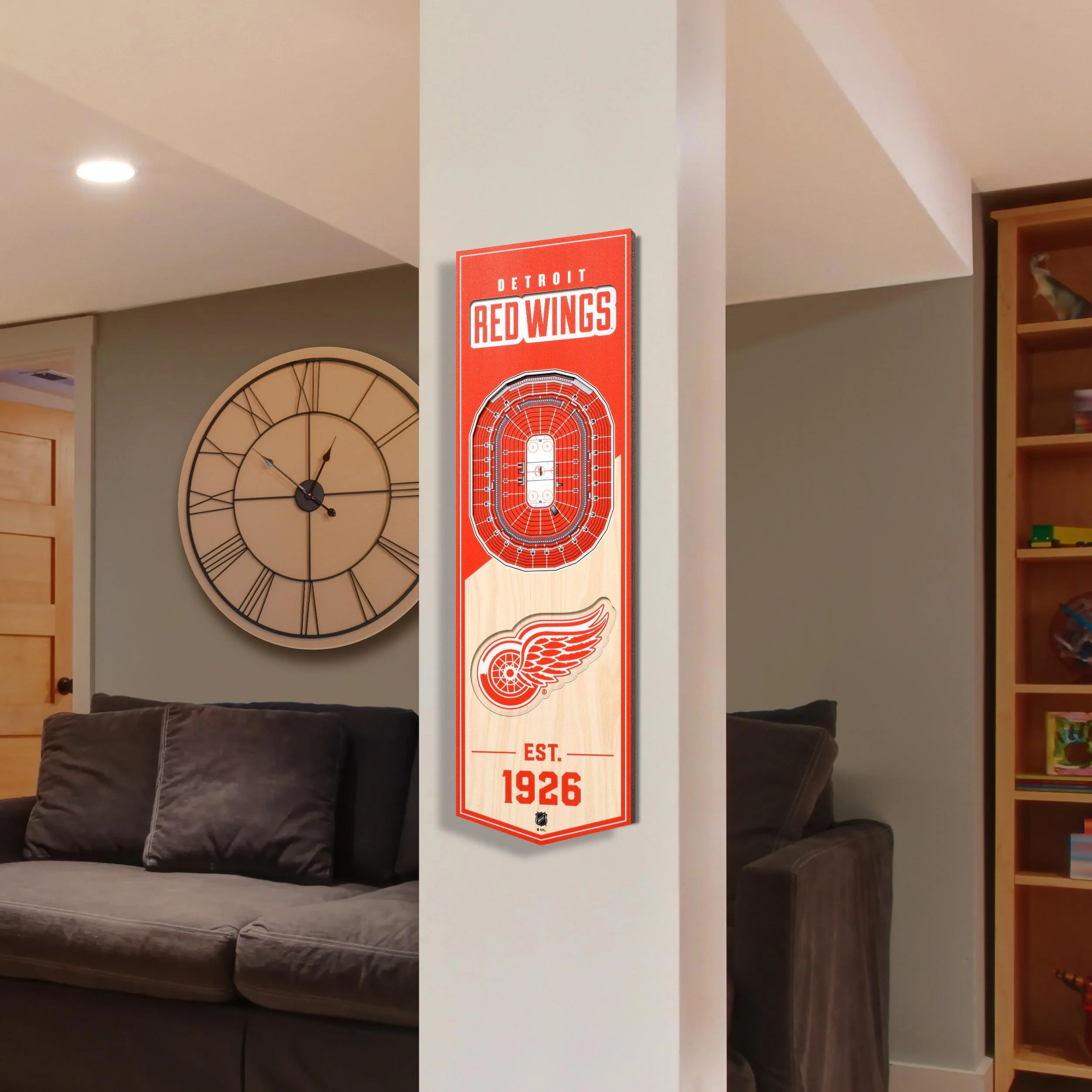 YouTheFan NHL Detroit Red Wings 3D Stadium Banner 6x19