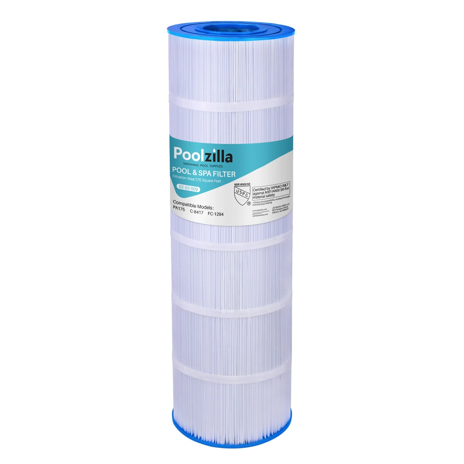 Poolzilla 1 Pack Pool Filter Replacement Cartridge for PLF175A, Filbur FC-1294, Hayward C1750, CX1750RE, PA175, Unicel C-8417, Waterway PCCF-175, 25230-0175S, 817-0175P, Sta Rite PXC 175