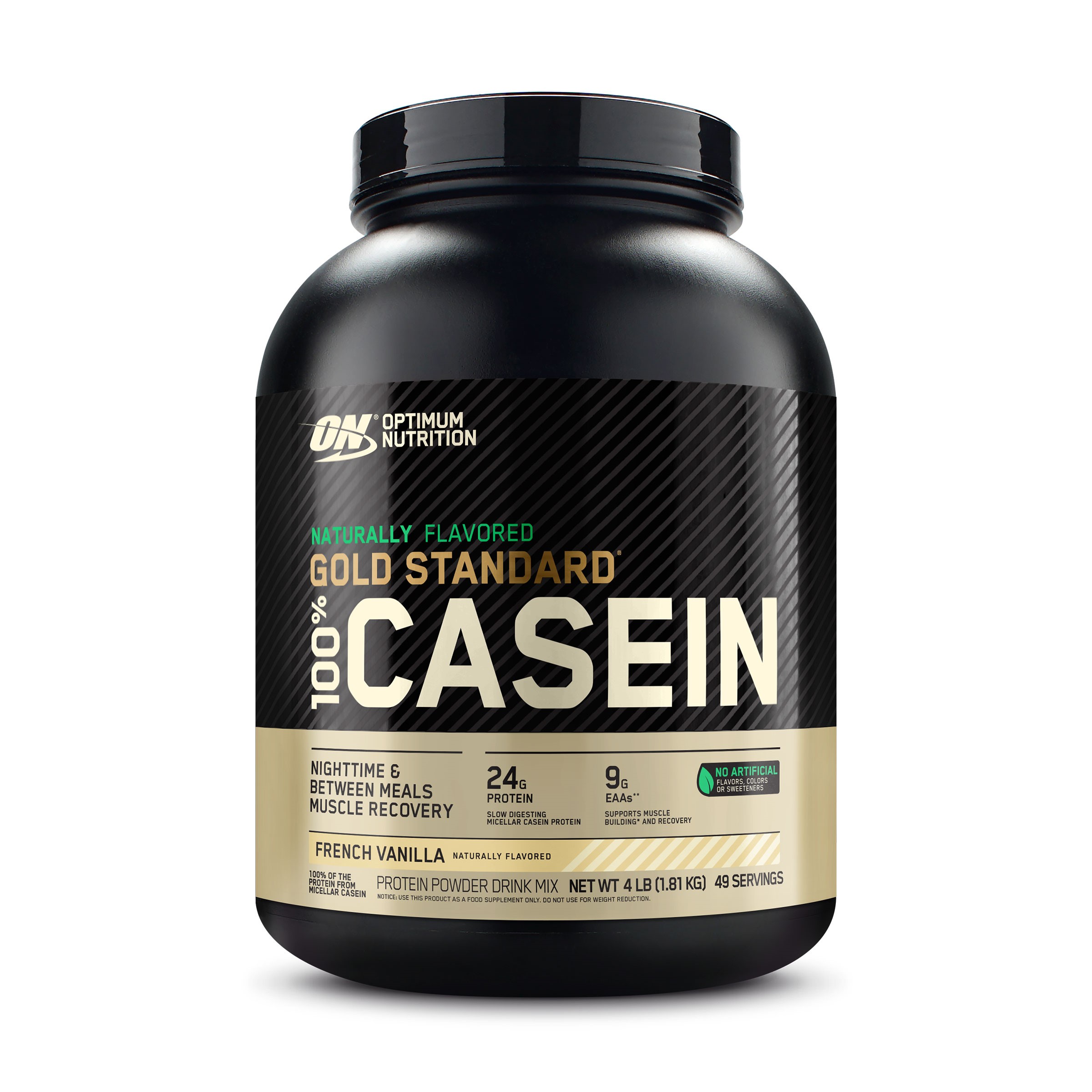 Optimum Nutrition, Gold Standard 100% Casein, Naturally Flavored French Vanilla, 4 lb, 49 Servings