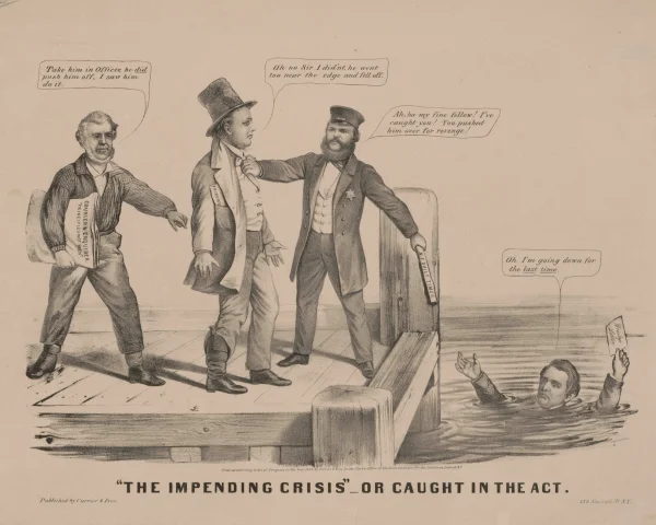 Print: The Impending Crisis--Or Caught In The Act, 1860