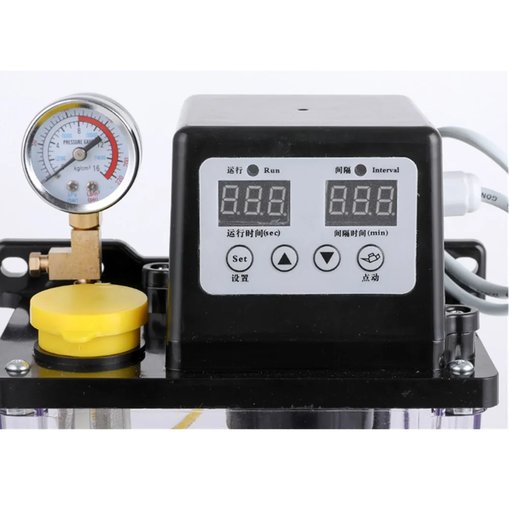 TOPCHANCES Automatic Lubricating Oil Pump, 1L Digital Numerical Control Electromagnetic Lubrication Pump Oiler CNC Oil Pump Lathe Oiler