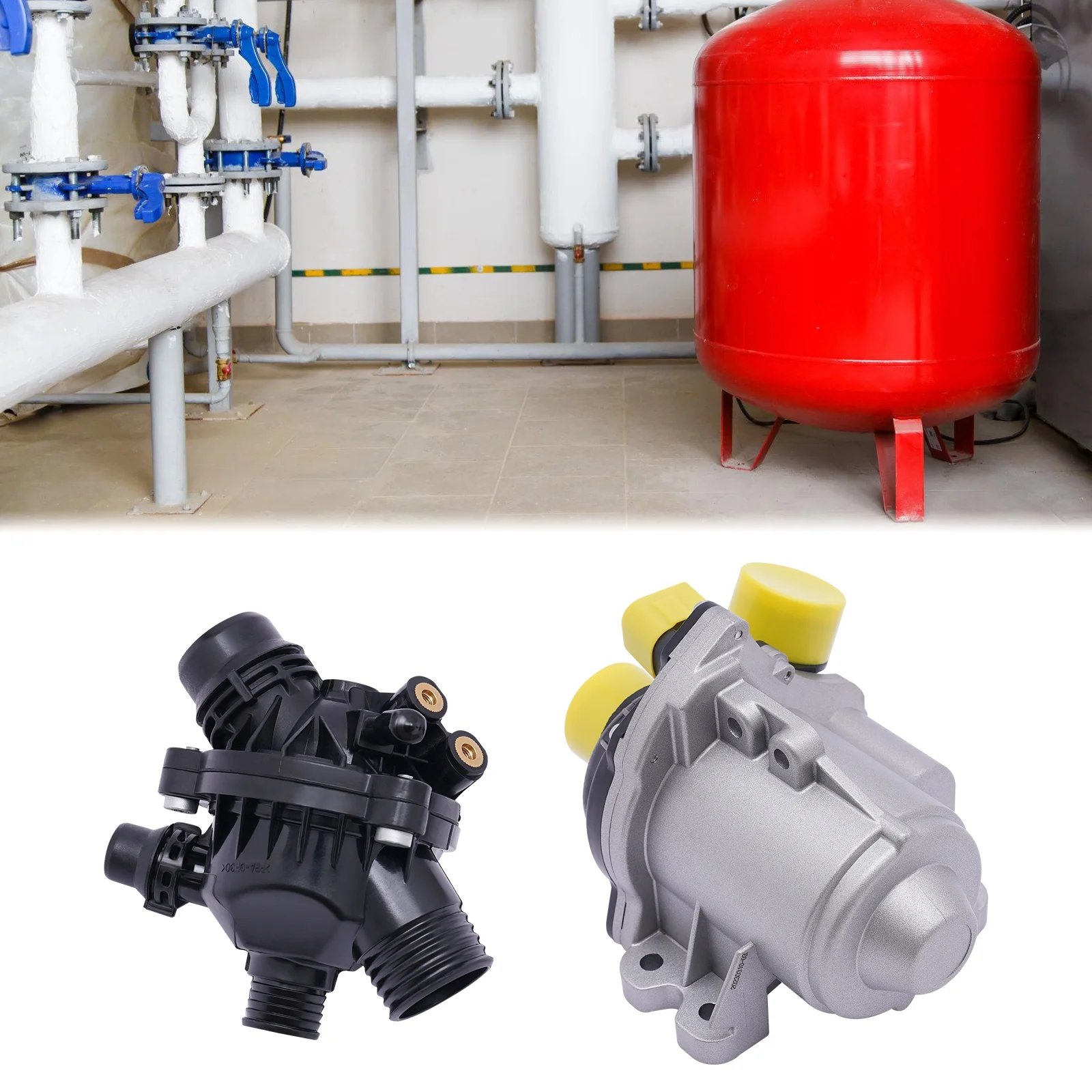 Aiqidi Electric Engine Water Pump with Thermostat for BMW Z4 sDrive30i 330xi 325xi 325i 330i 530xi 530i 525xi 528i xDrive 328i X3