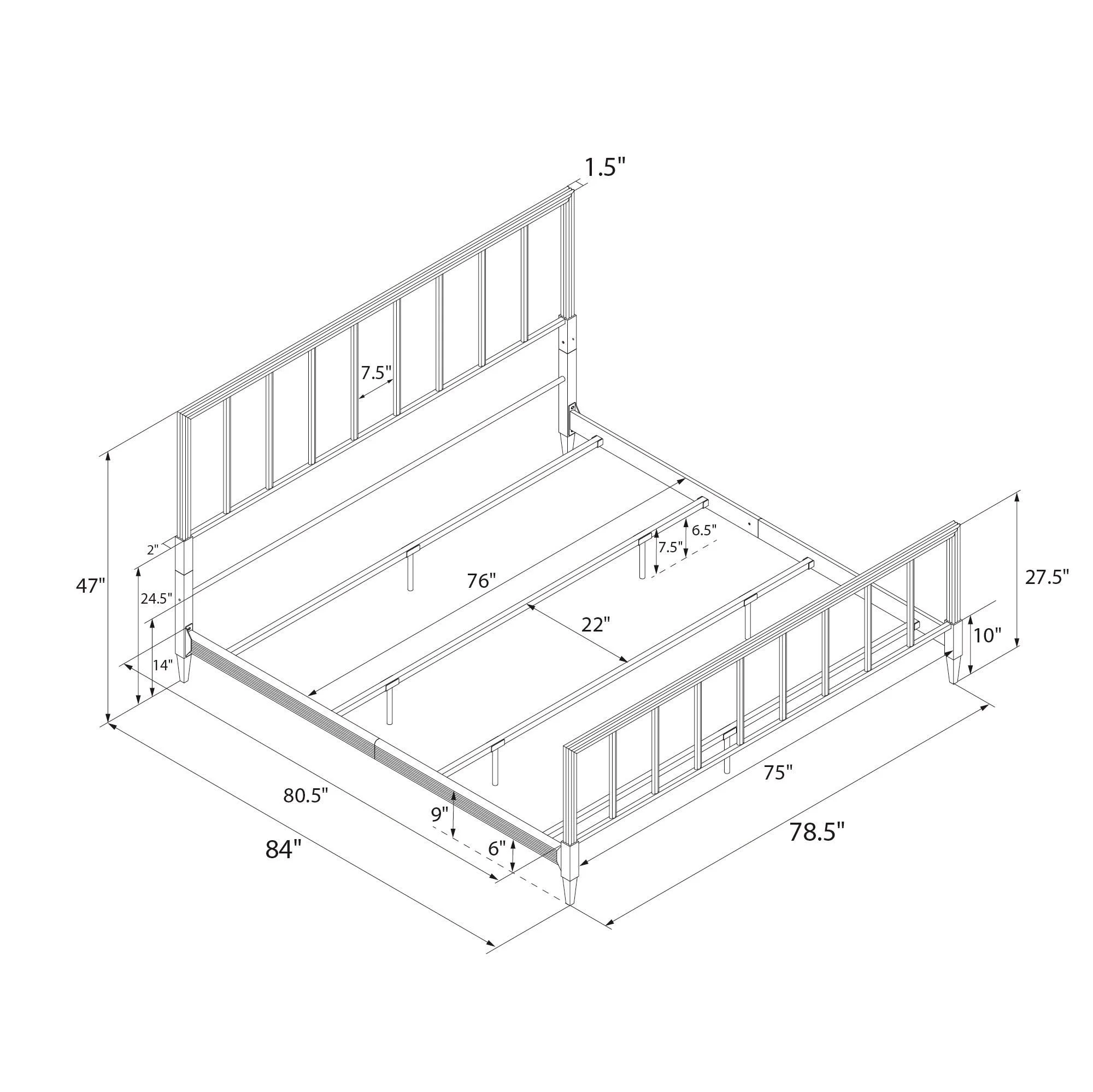 CosmoLiving by Cosmopolitan Blair Brass Metal Bed, King