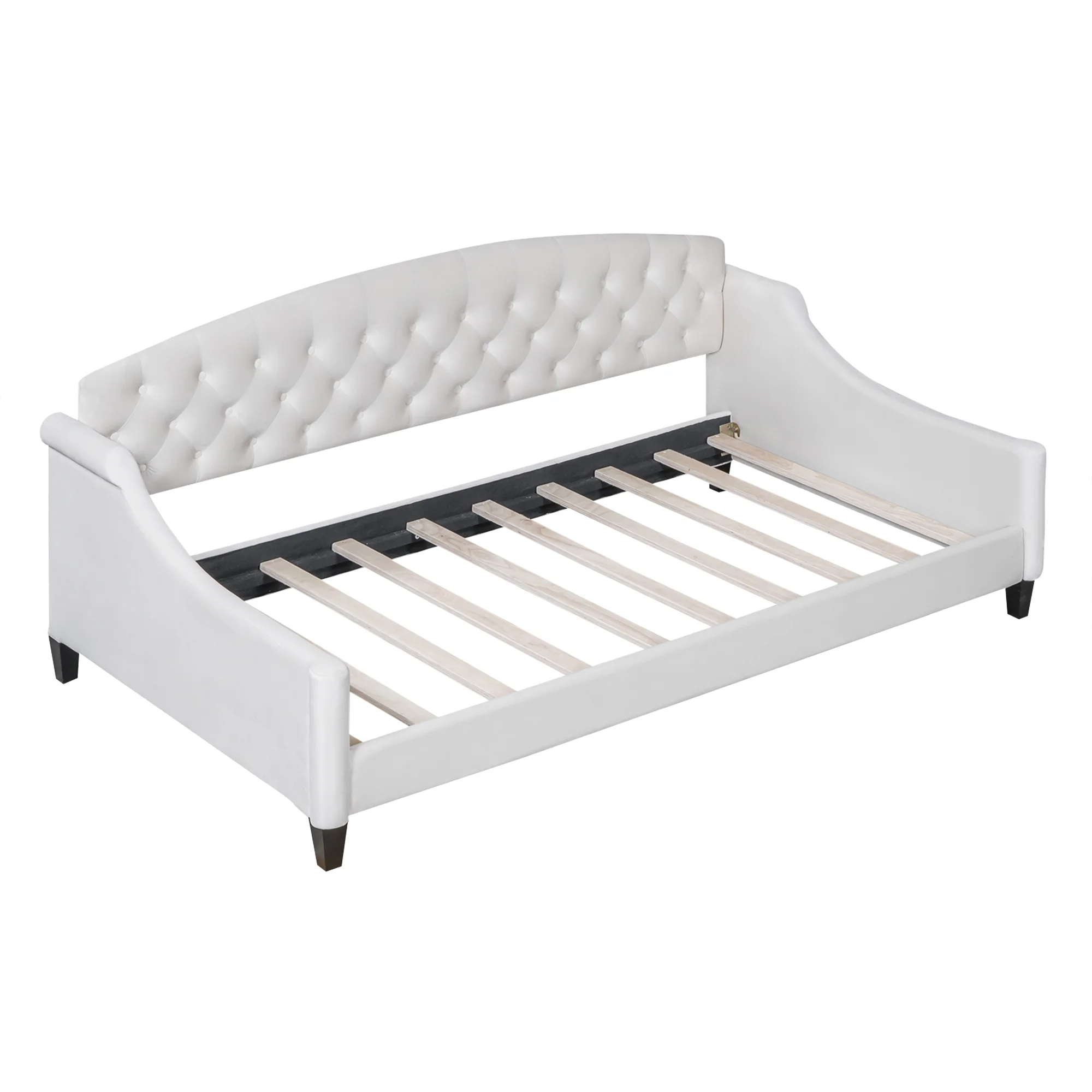 CoSoTower Modern Luxury Tufted Button Daybed,Twin,Beige