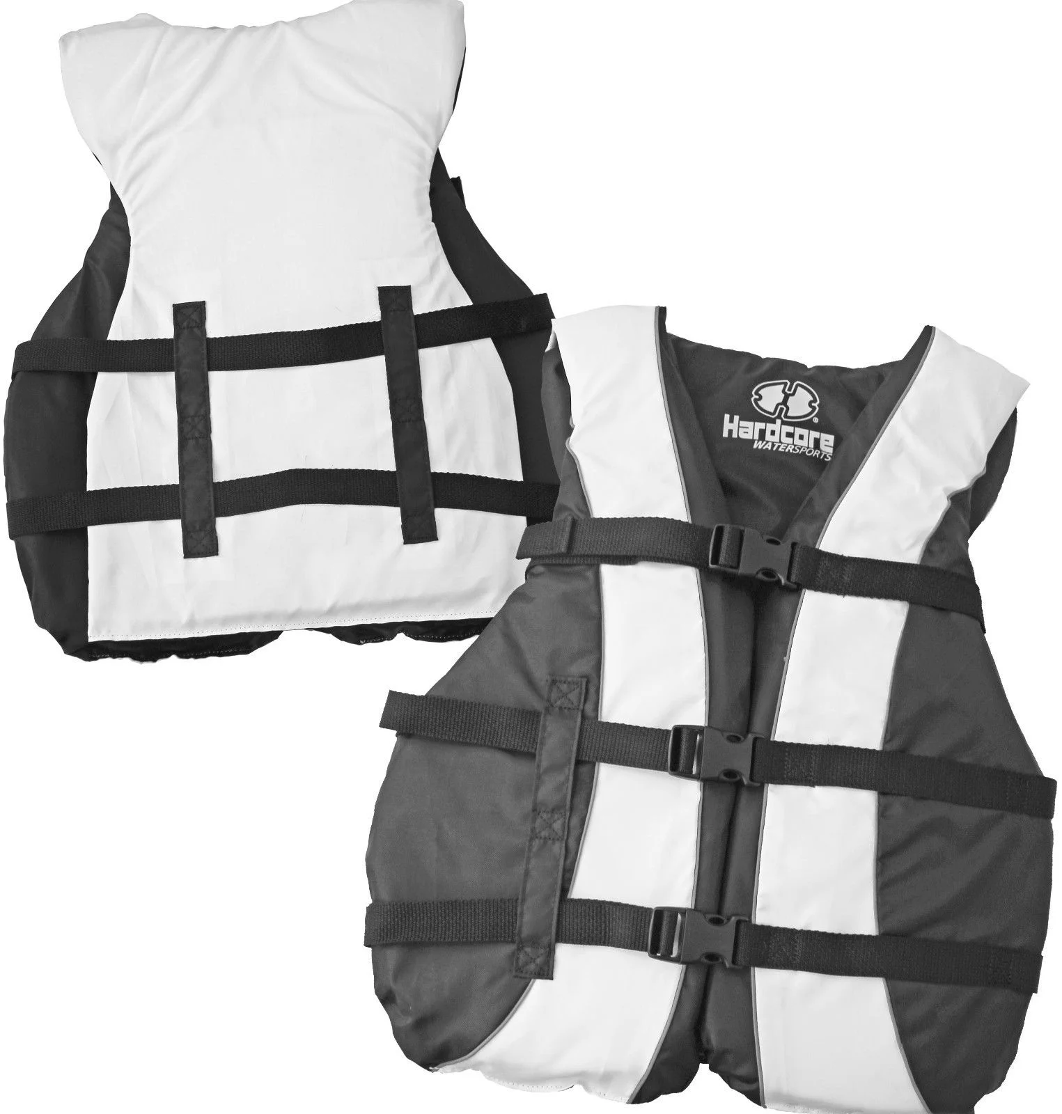 Hardcore Water Sports Hardcore life jacket 3 pack paddle vest for adults; Coast Guard approved Type III PFD life vest flotation device; Jet ski, wakeboard, hardshell kayak life jacket; Ideal extra pon