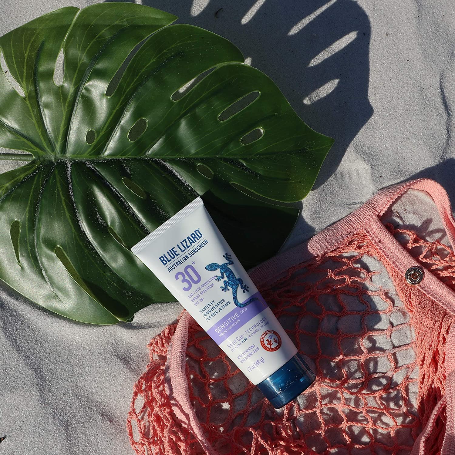 Blue Lizard Sensitive Face Mineral Sunscreen â€“ No Chemical Actives â€“ SPF 30+ UVA/UVB Protection, 1.7 oz