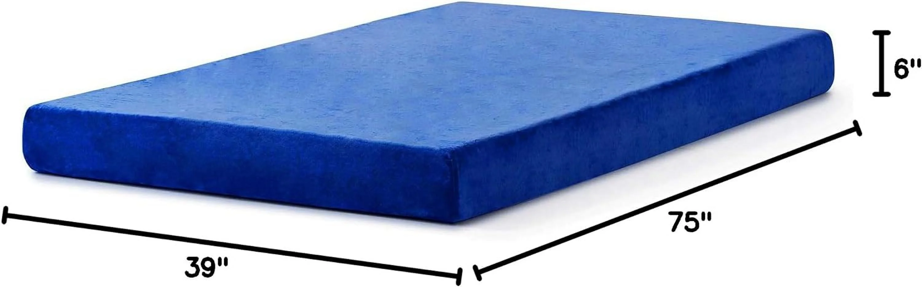 YGDU Twin Size 6-inch Gel Memory Foam Mattress, Free Matching Pillow, Medium Firm, Cool Sleep, CertiPUR-US Certified, Great for Kids, Bunk Beds, Trundles, Campers, and Daybeds, Blue