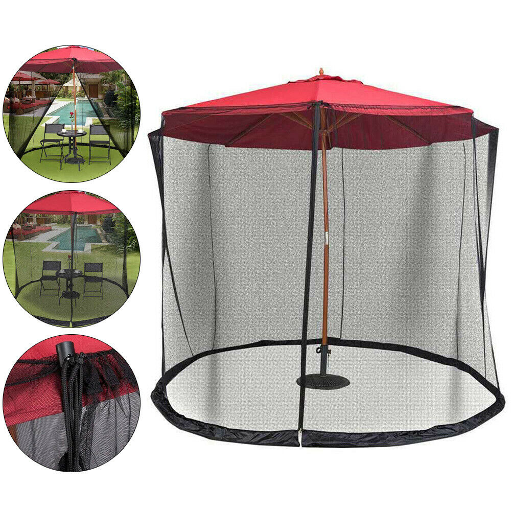 MIDUO Patio Umbrella Mosquito Net Bug Insect Table Sunscreen Cover Home Netting 10ft