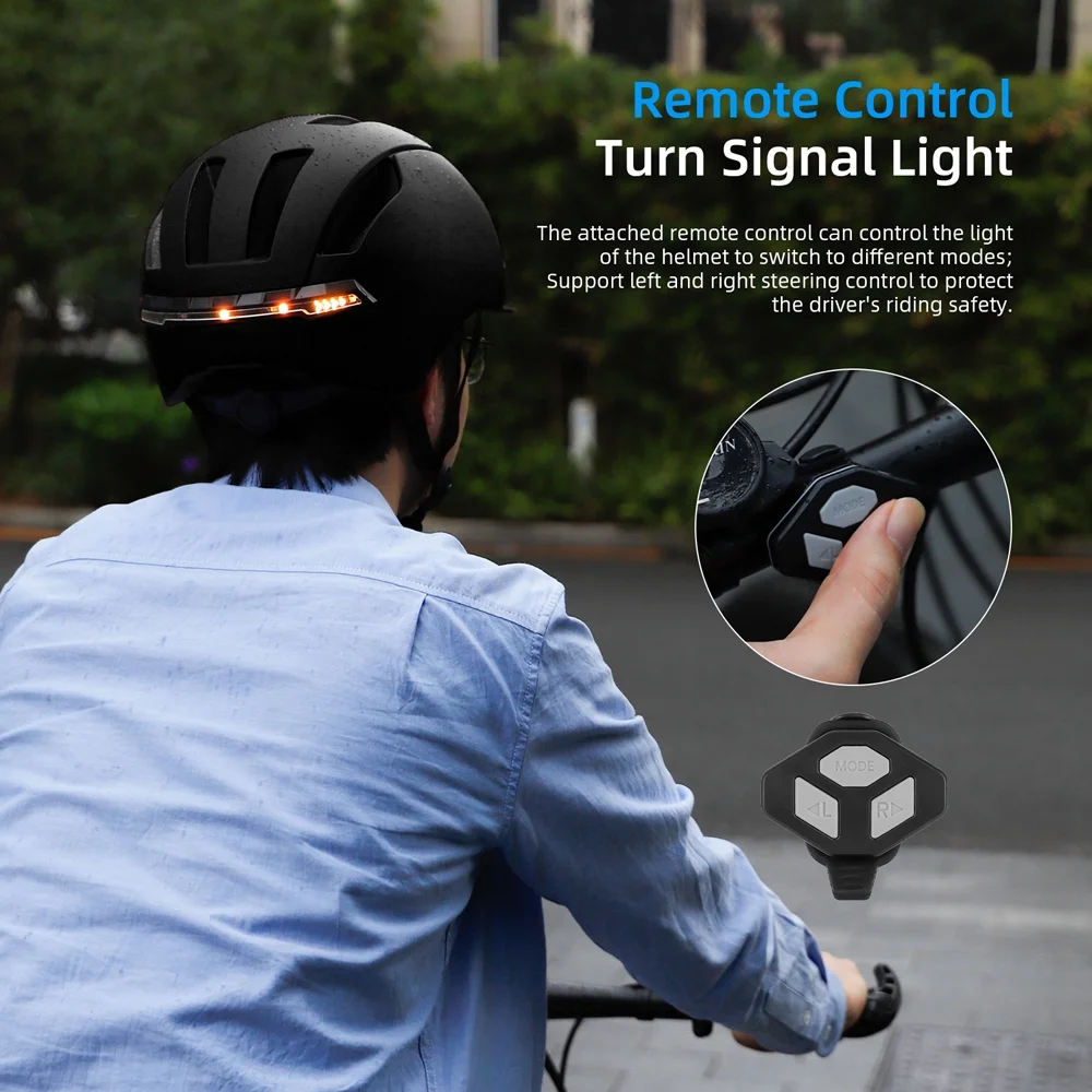 Tomshoo Lightweight Cycling Helmet with Multiple Light Modes, Remote Controller Included