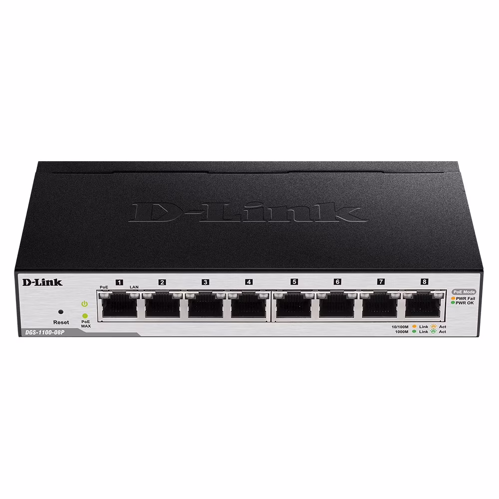 D-Link 8-Port Gigabit PoE Smart Managed Switch