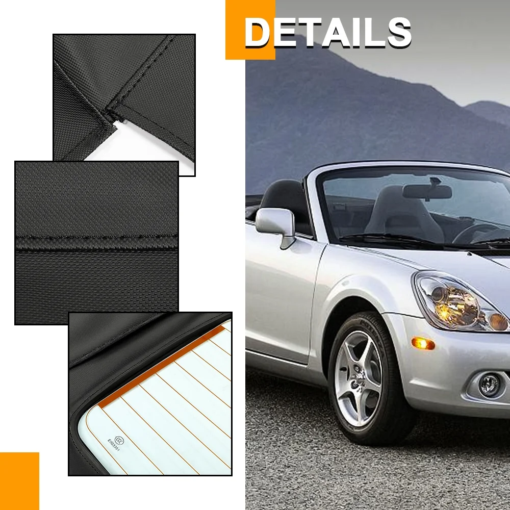 Kojem Tops Convertible Top Replacement W/Heated Glass Window for 2000 01 02 03 04 05 06 07 Toyota MR2 Spyder