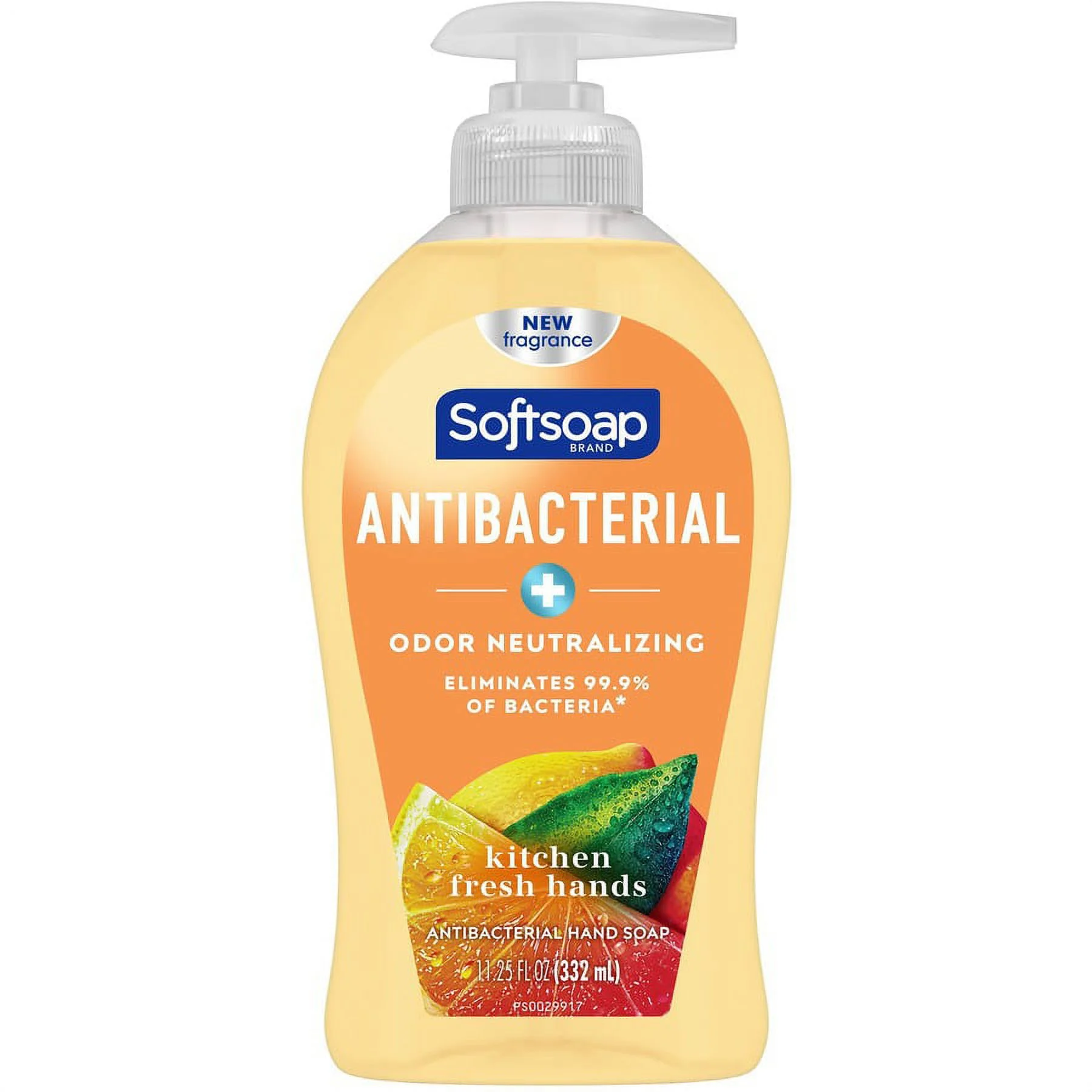 Softsoap Antibacterial Hand Soap Pump - Citrus Scent - 11.3 fl oz (332.7 mL) - Pump Bottle Dispenser - Odor Remover, Bacteria Remover - Hand, Kitchen, Skin - Yellow - Odor Neutraliz | Bundle of 5 Each