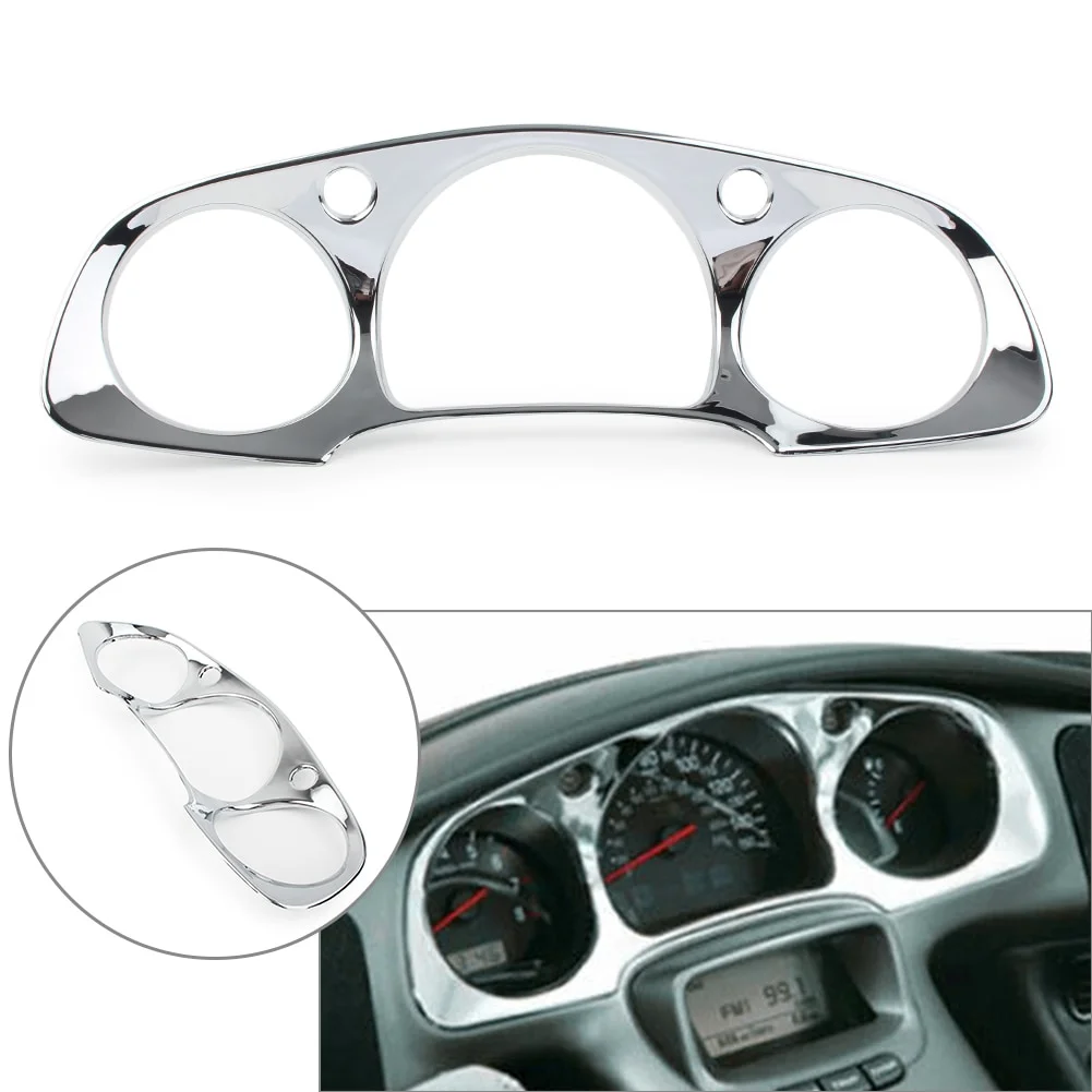 ZS ABS Chrome Instrument Panel Accent Cover Trim For Honda Goldwing GL1800 2001-2005