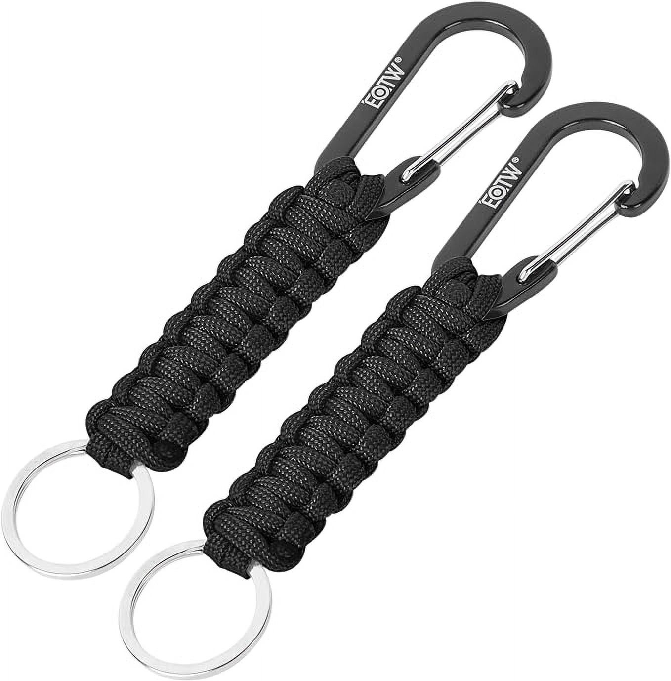 EOTW Carabiner Keychain,Small Carabiner Clip with Paracord Keychain Aluminum Clip D Ring for Camping, Hiking, Fishing, Or As A Key Organizer