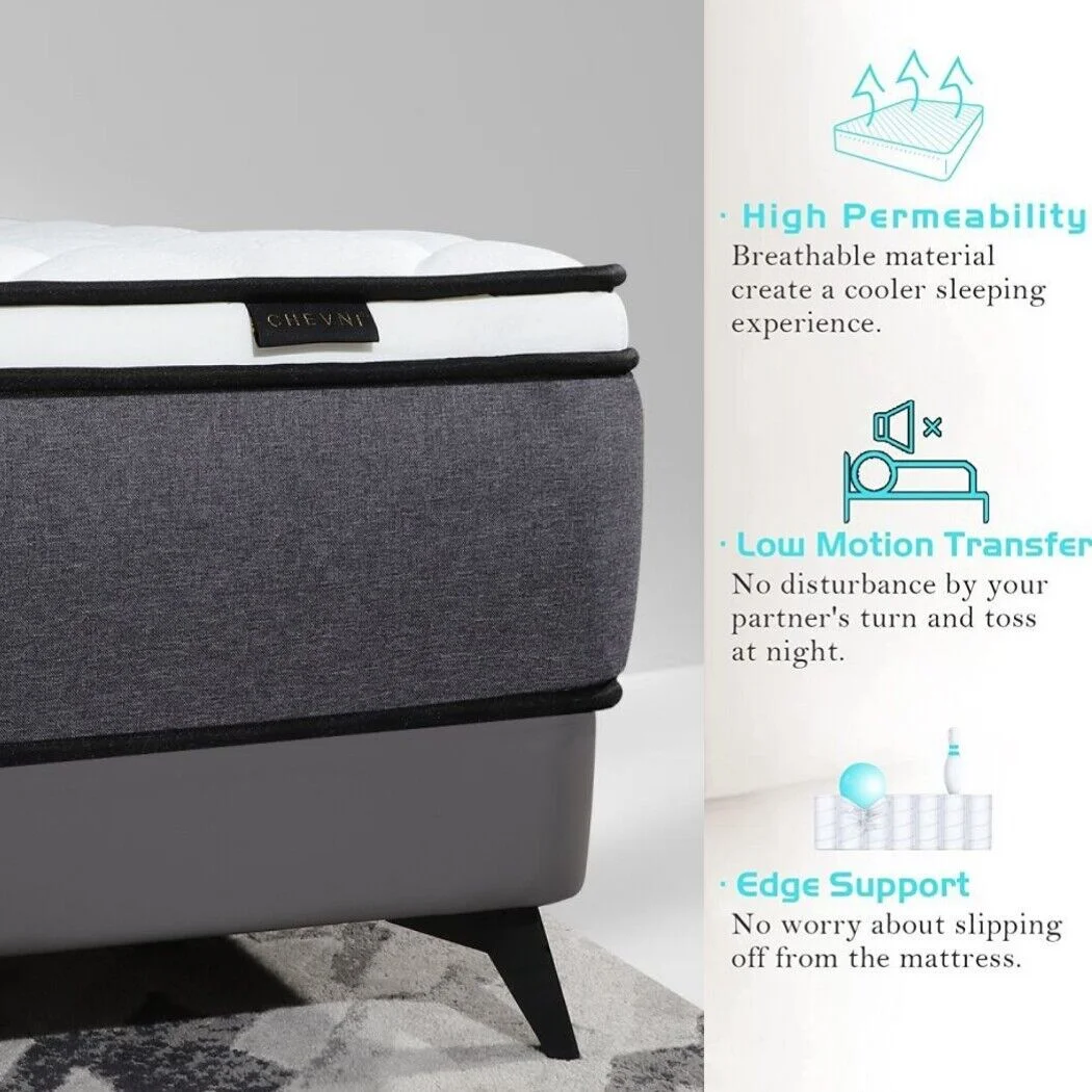 CHEVNI 14 inch Full Mattress,Hybrid Mattress in a Box,Medium Firm